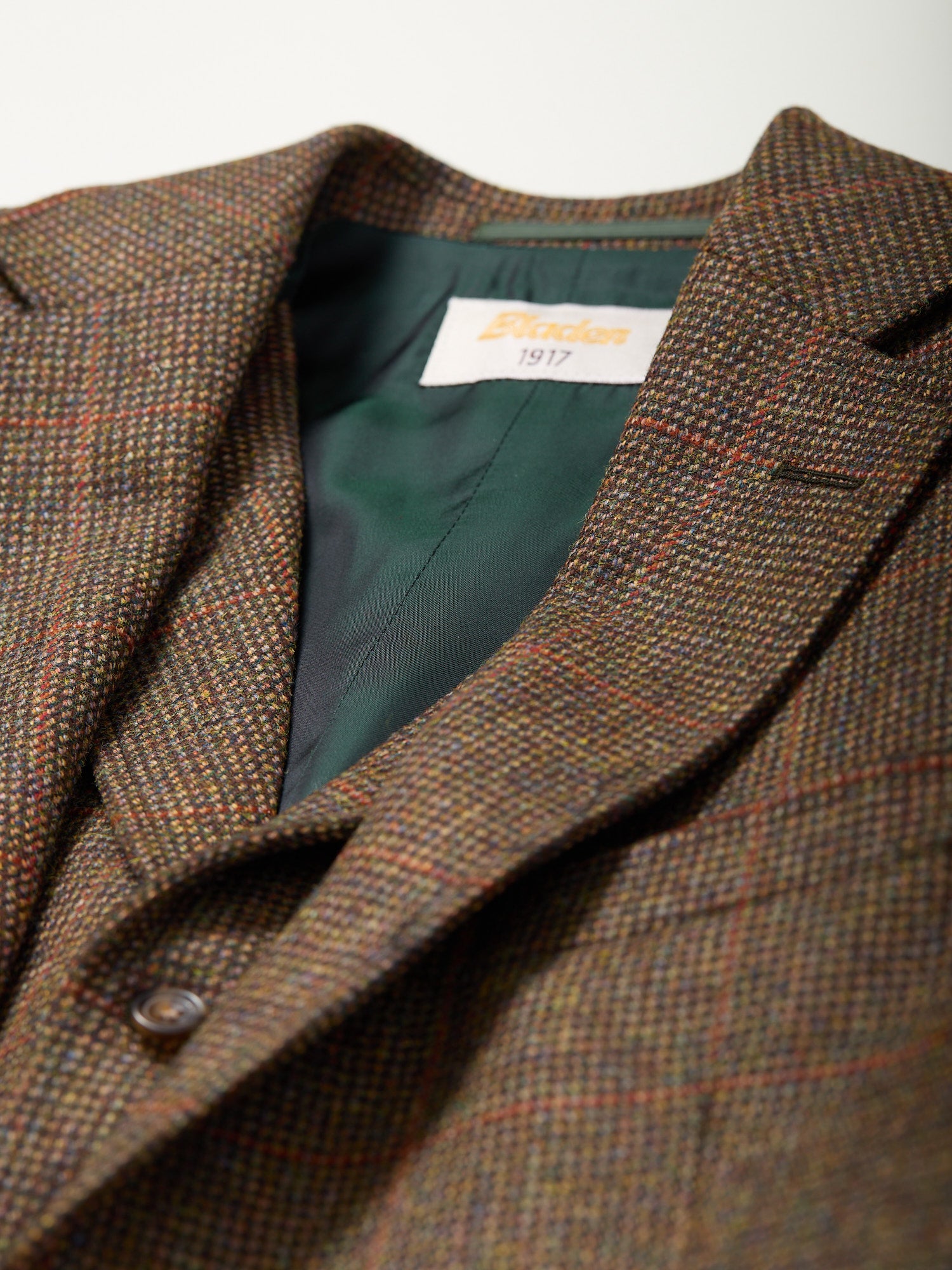 3-Piece Tweed Suit Brown Windowpane