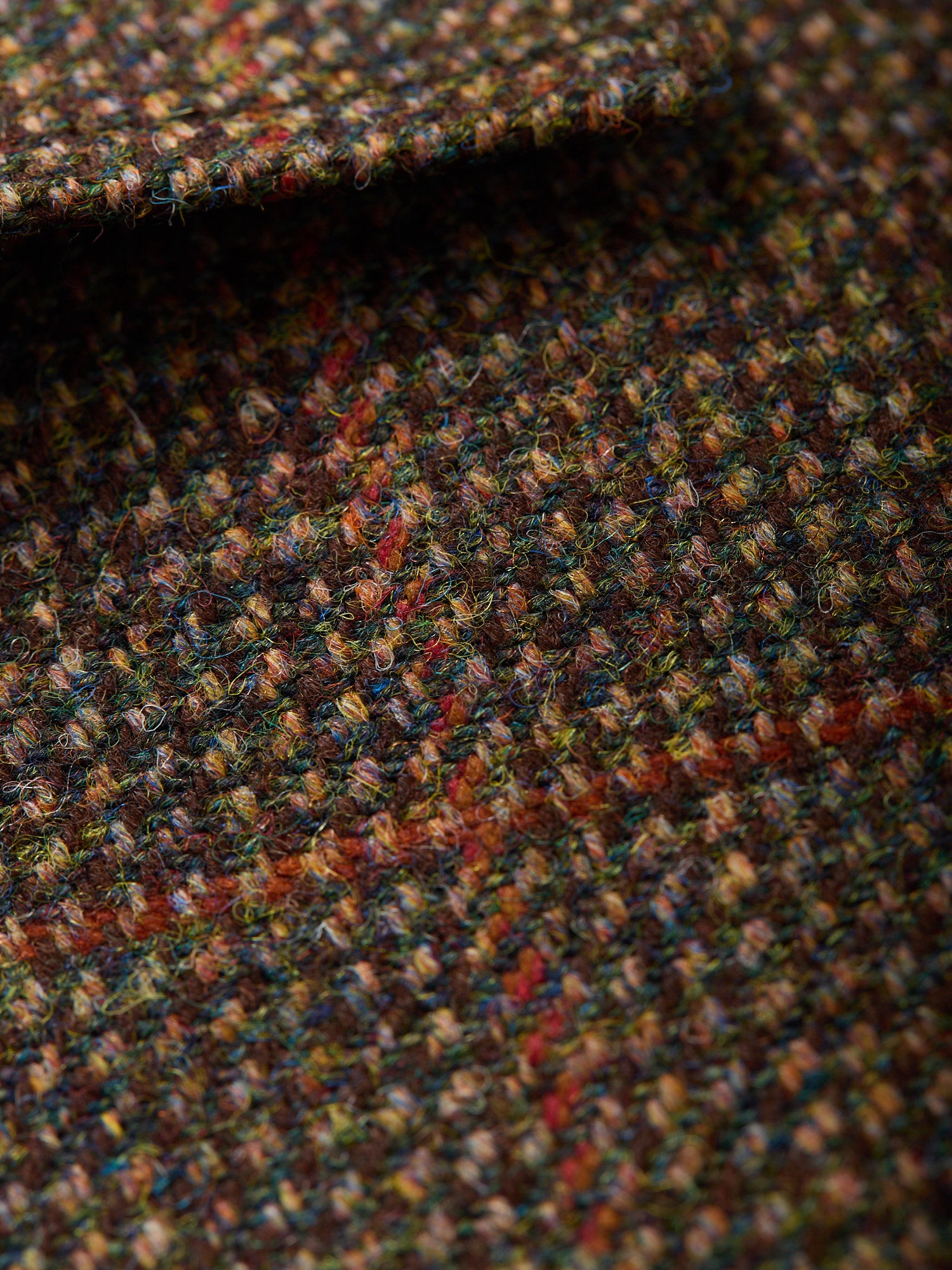 3-Piece Tweed Suit Brown Windowpane