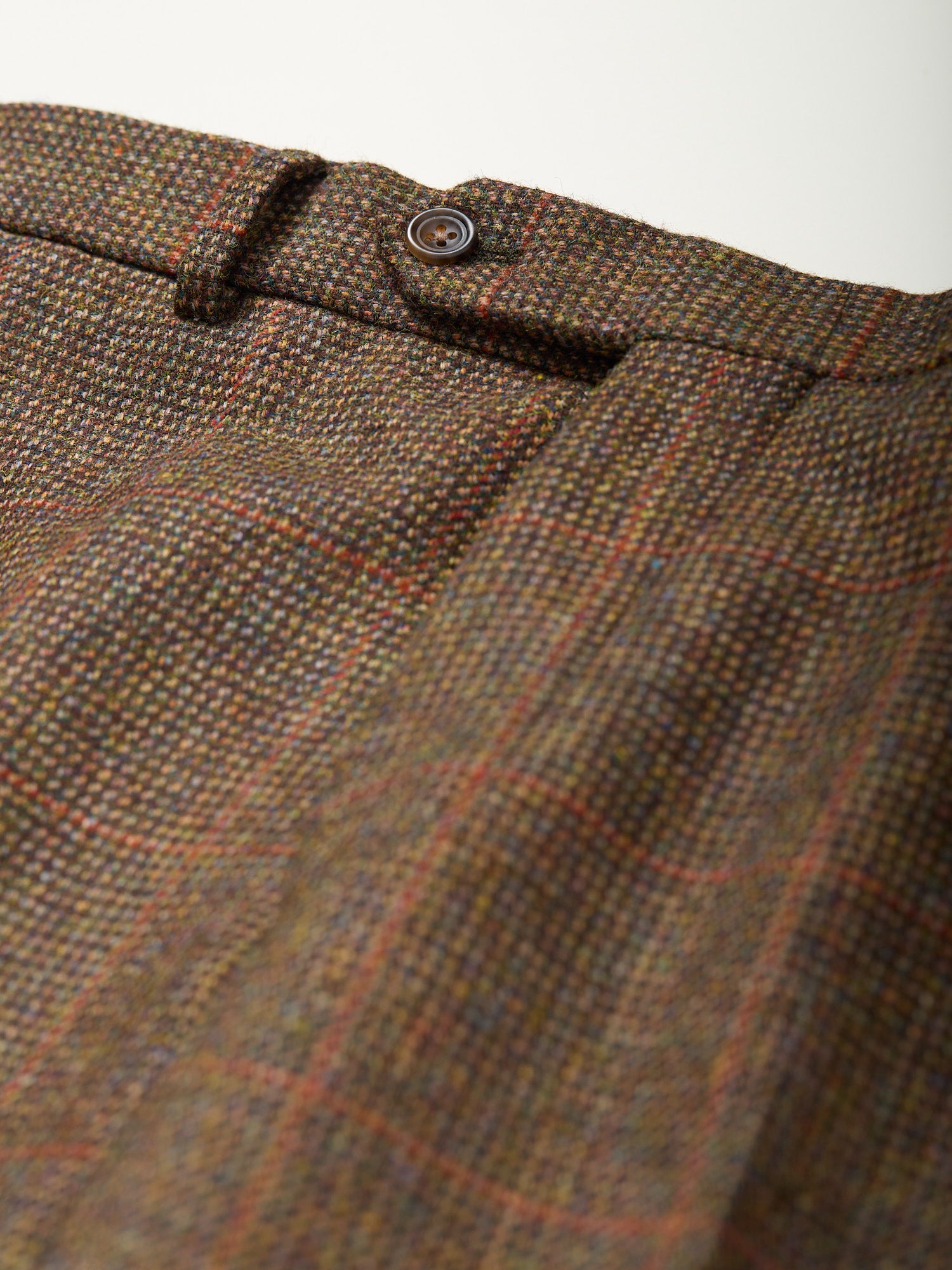 3-Piece Tweed Suit Brown Windowpane