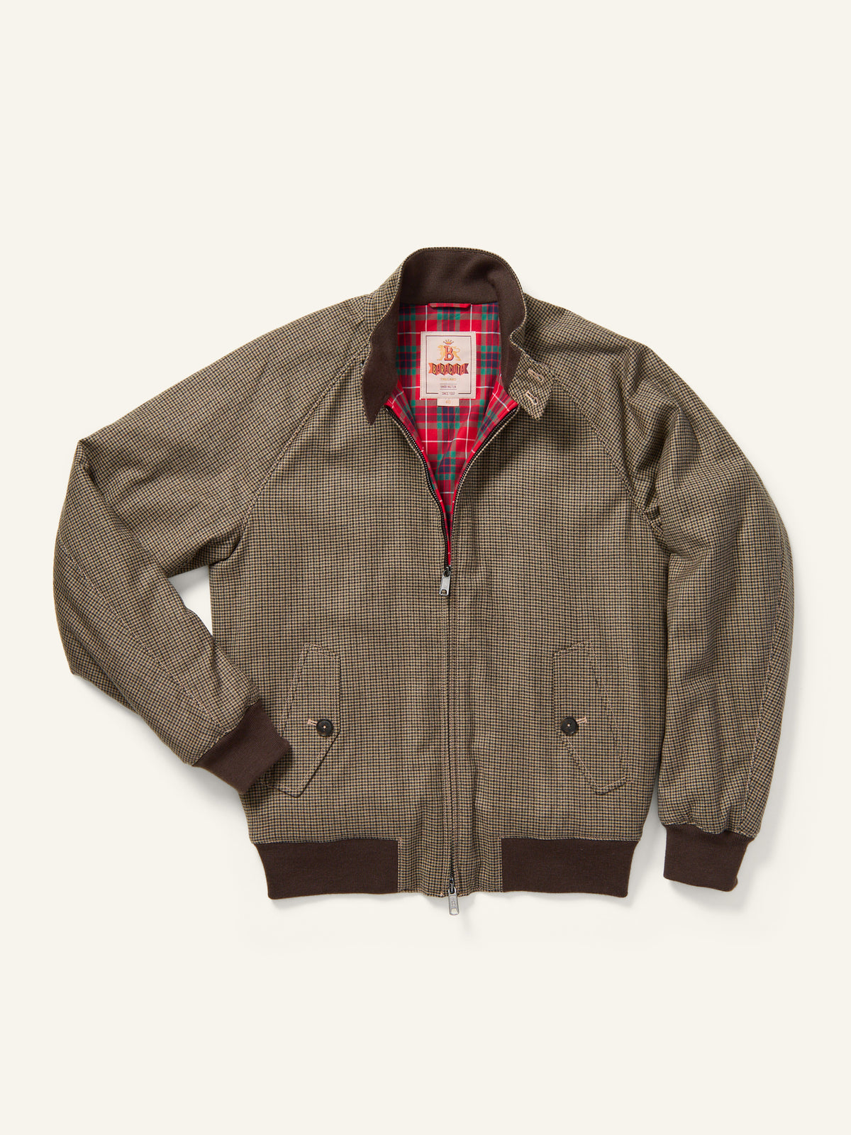 Baracuta G9 Wool Pied De Poule Desert
