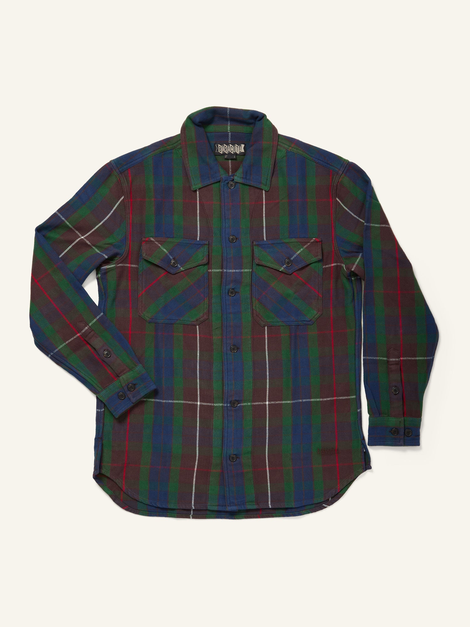 Brushed Flannel Overshirt Hunting Tartan Brown