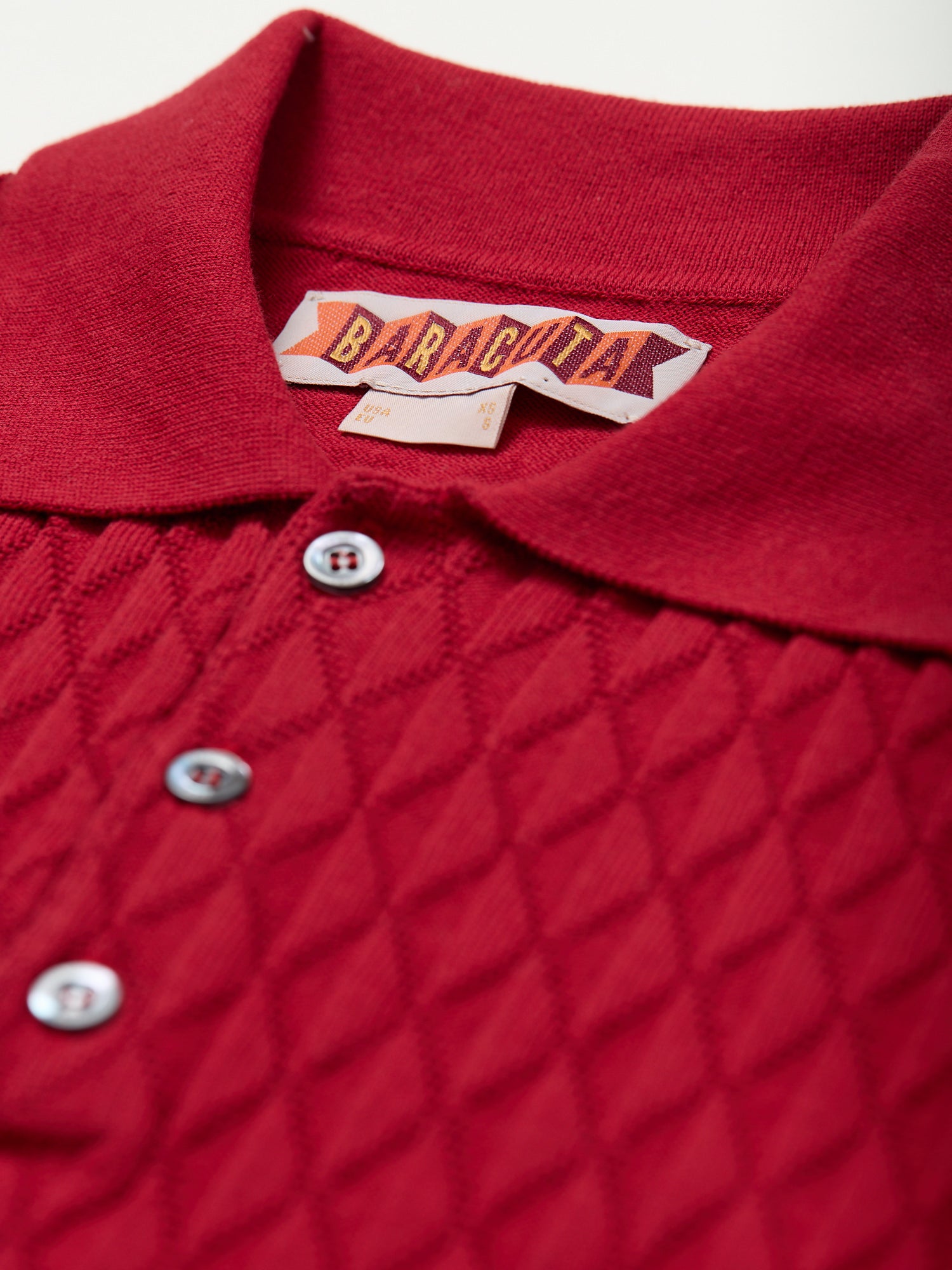 Diamond Knit Polo Shirt Oxblood