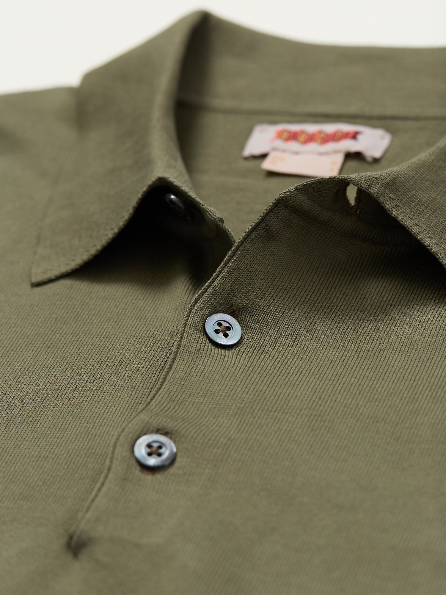 Knit Cotton Polo Shirt Army