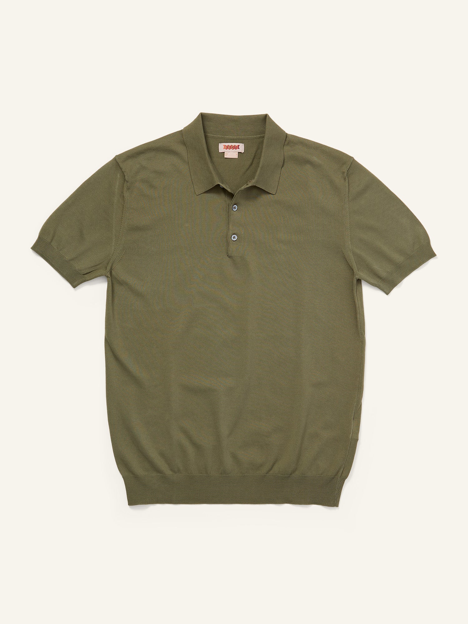 Baracuta Knit Cotton Polo Shirt Army - Main Image