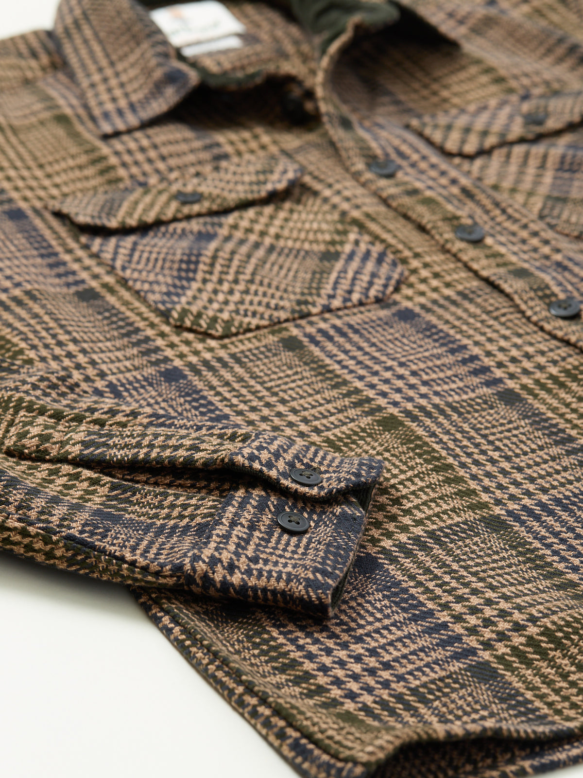 Millom Houndstooth Shirt Olive