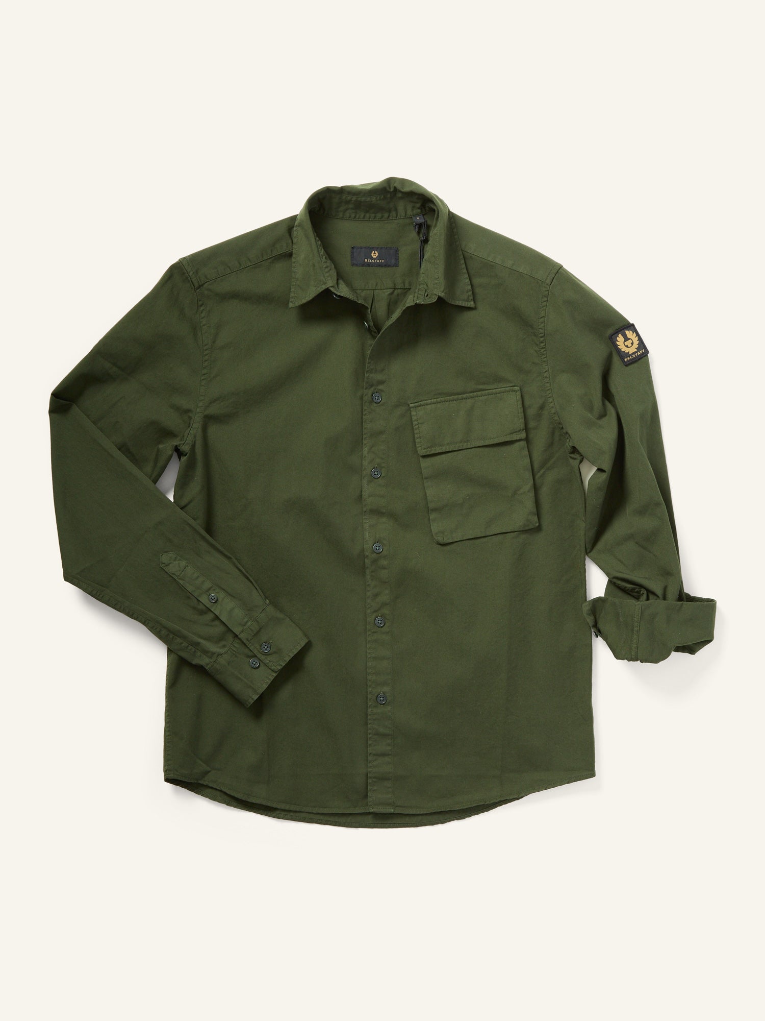 Scale Cotton Shirt Tile Green