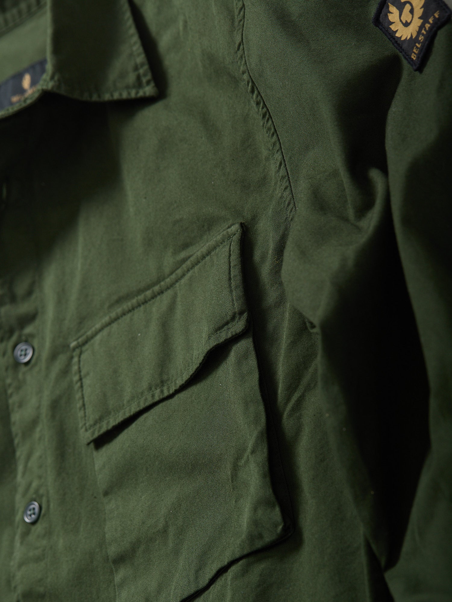 Scale Cotton Shirt Tile Green