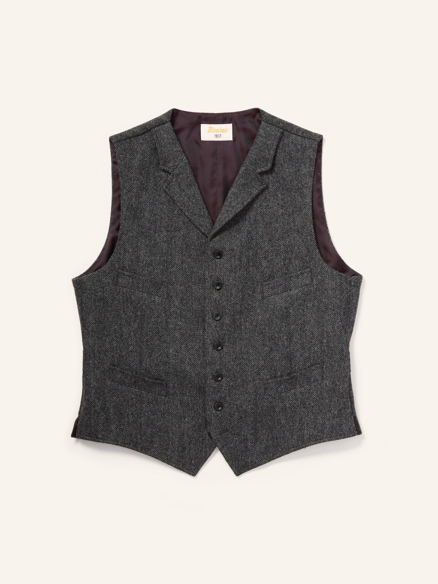 Buckenham Shetland HB Tweed Waistcoat Grey