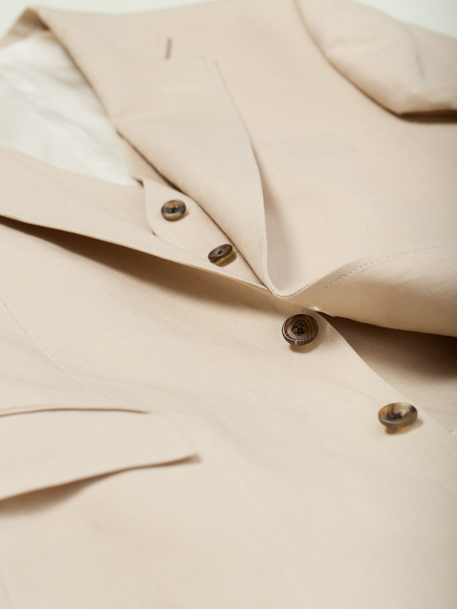 3-piece Tropical Irish Linen Suit Stone
