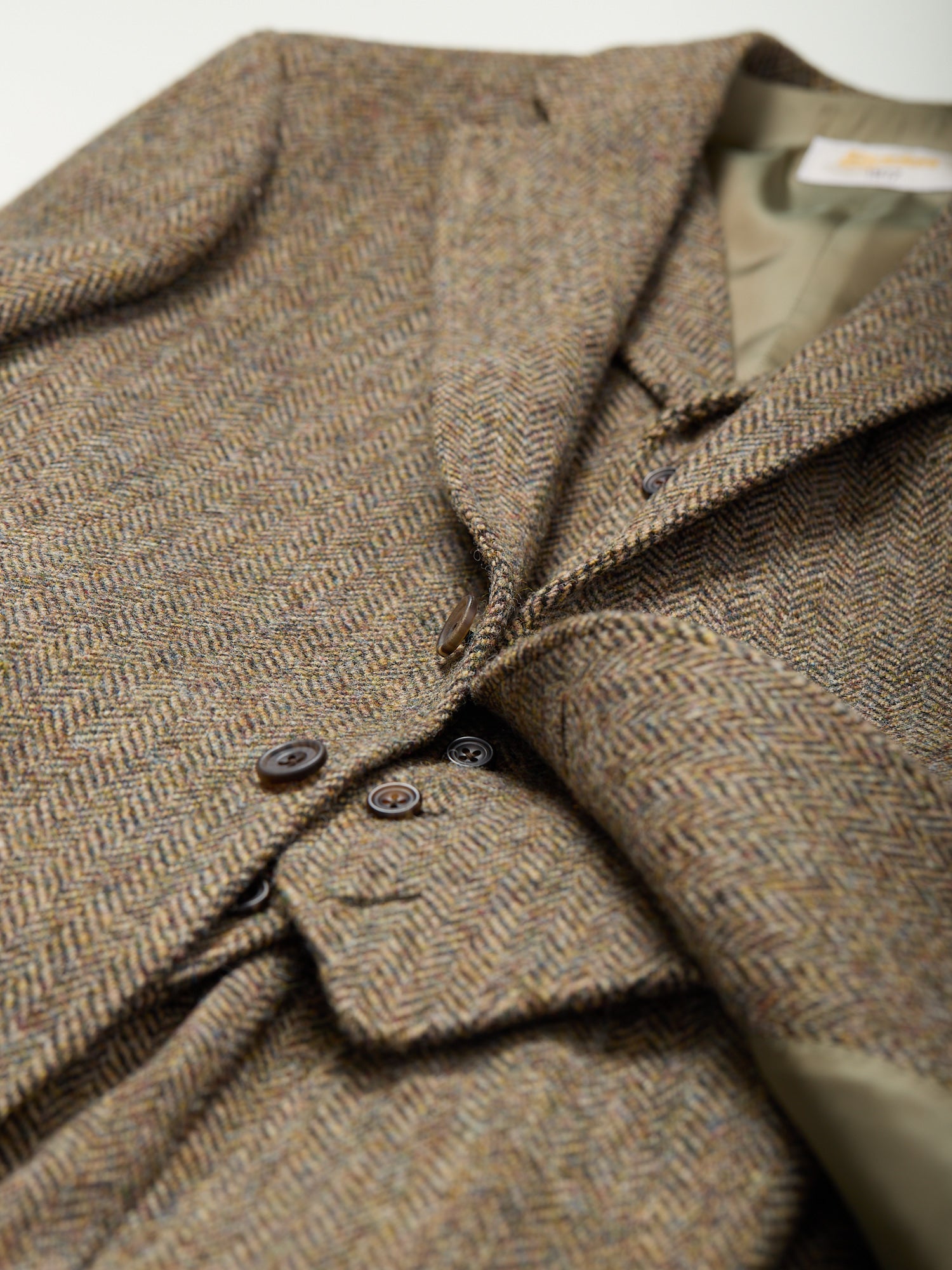 Harris Tweed 3-piece Suit Beige Herringbone