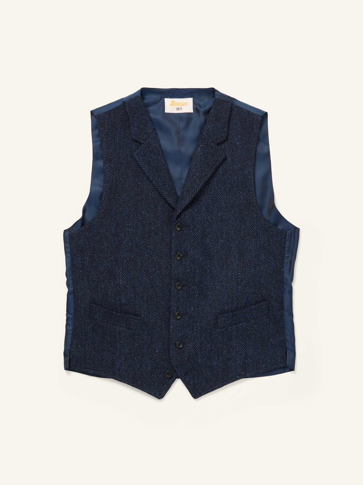Harris Tweed 3-piece Suit Navy Herringbone