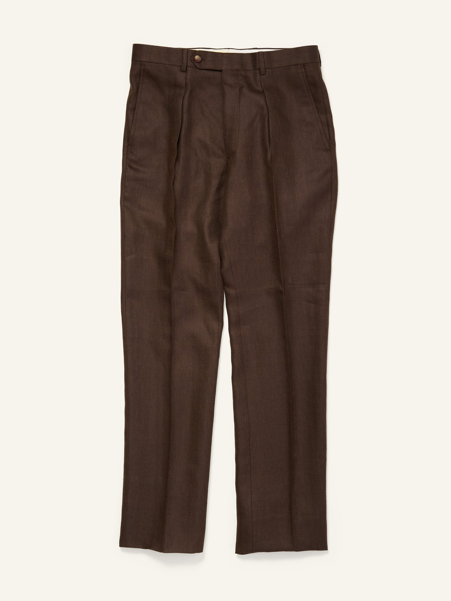 3-piece Wool/Linen Suit Dark Brown HB