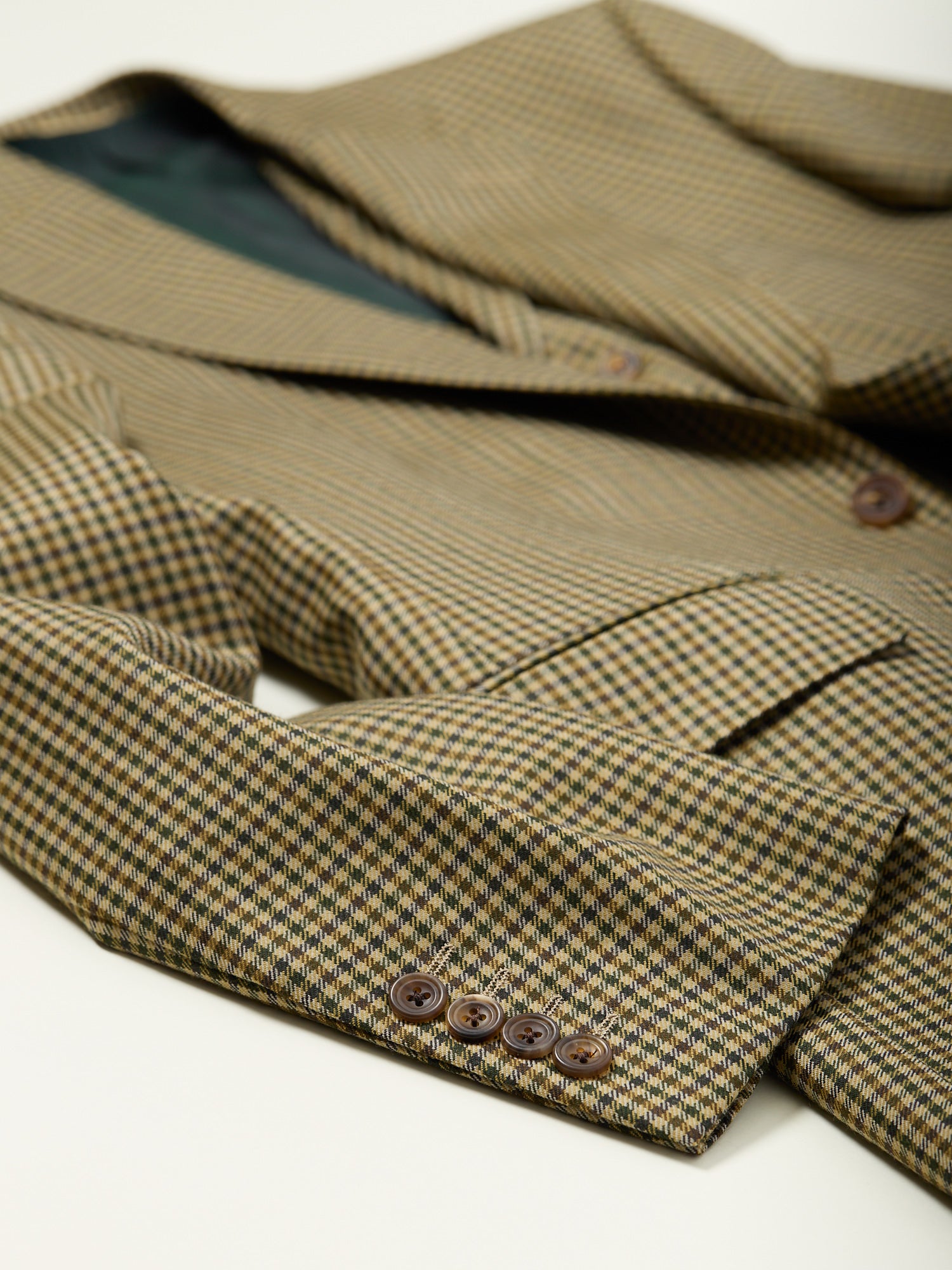 3-piece Worsted Tweed Suit Green Gunclub
