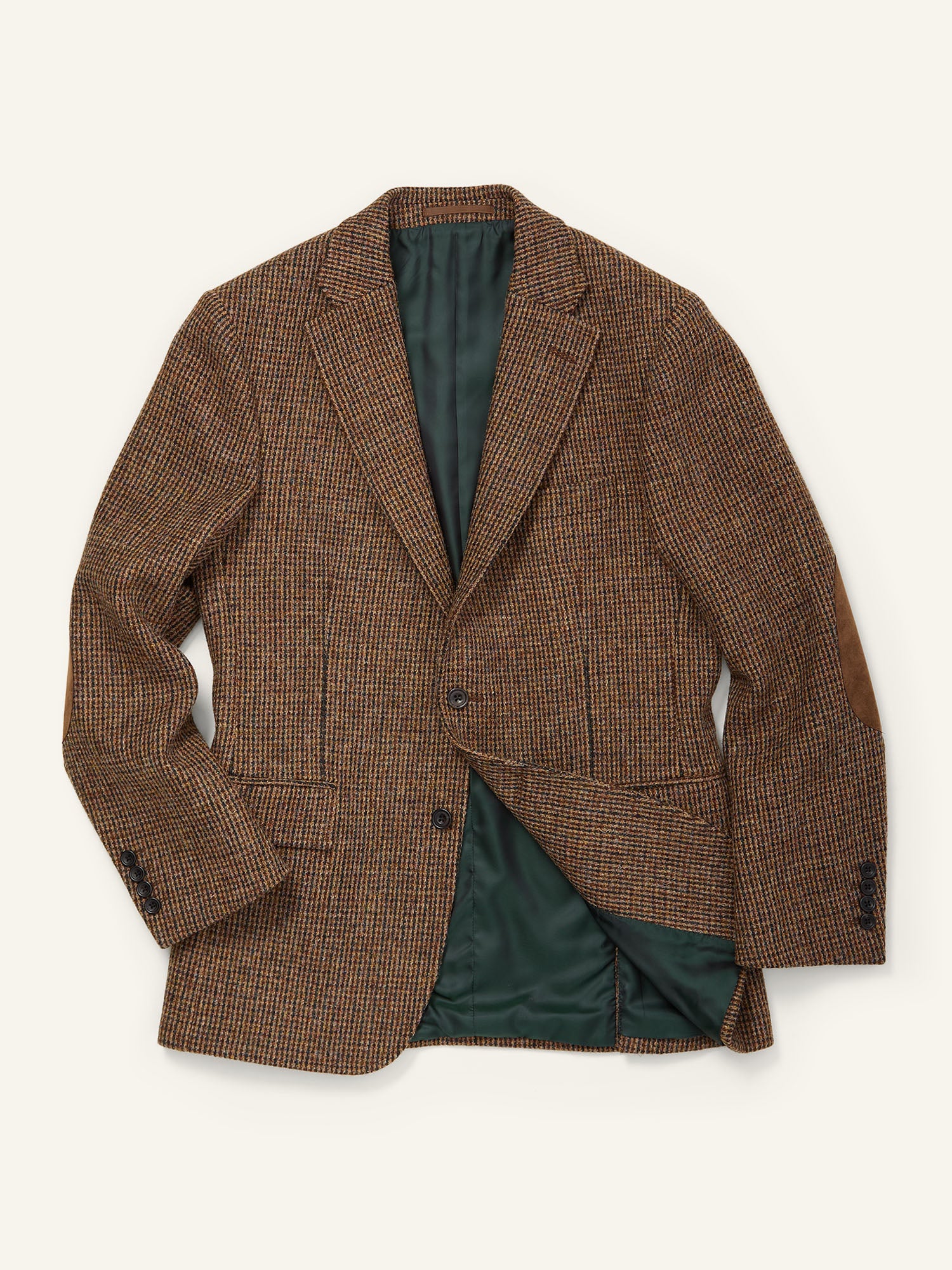 Gunton Harris Tweed Jacket Brown Dogtooth