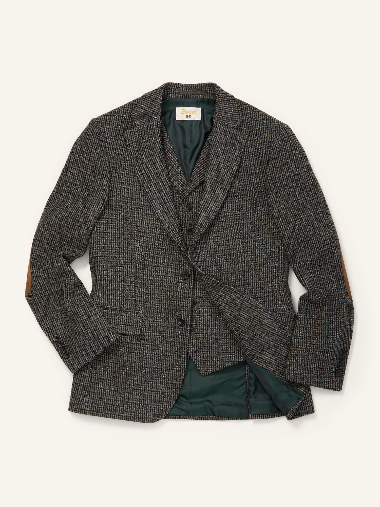 Gunton Harris Tweed Jacket Grey Dogtooth