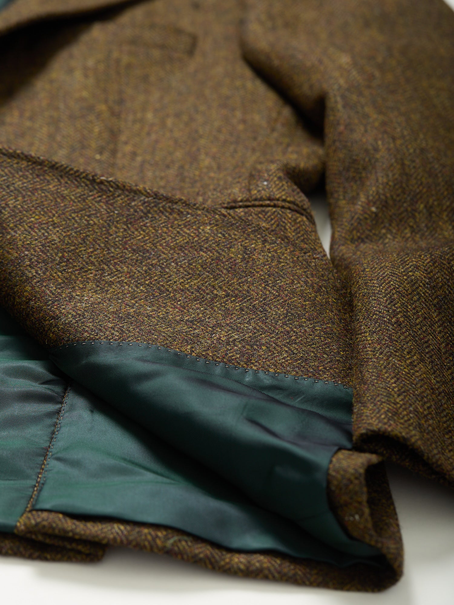 Gunton Herringbone Tweed Jacket Olive