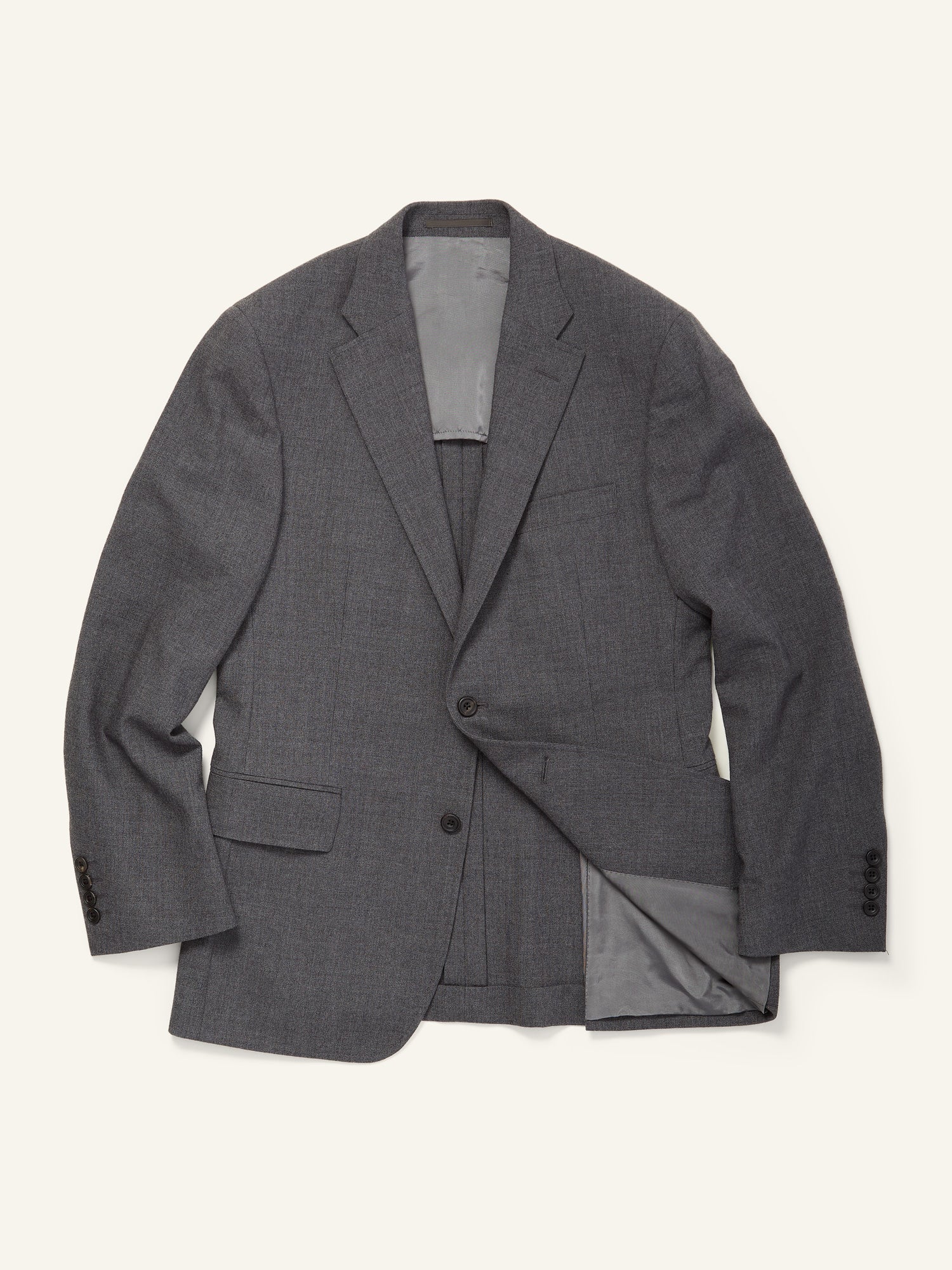 Gunton High Twist Wool Jacket Mid Grey