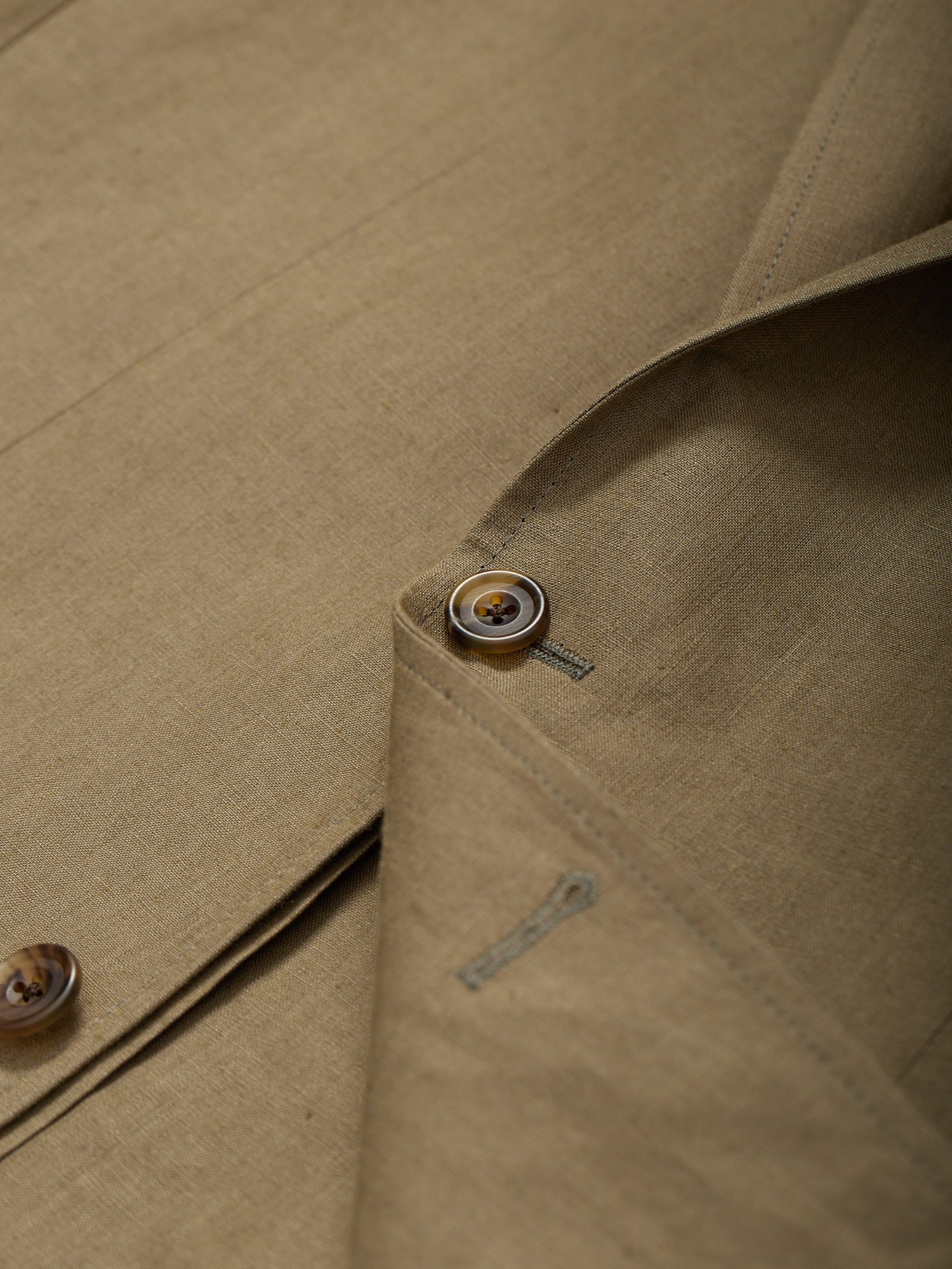 Gunton Irish Linen Jacket Dark Olive