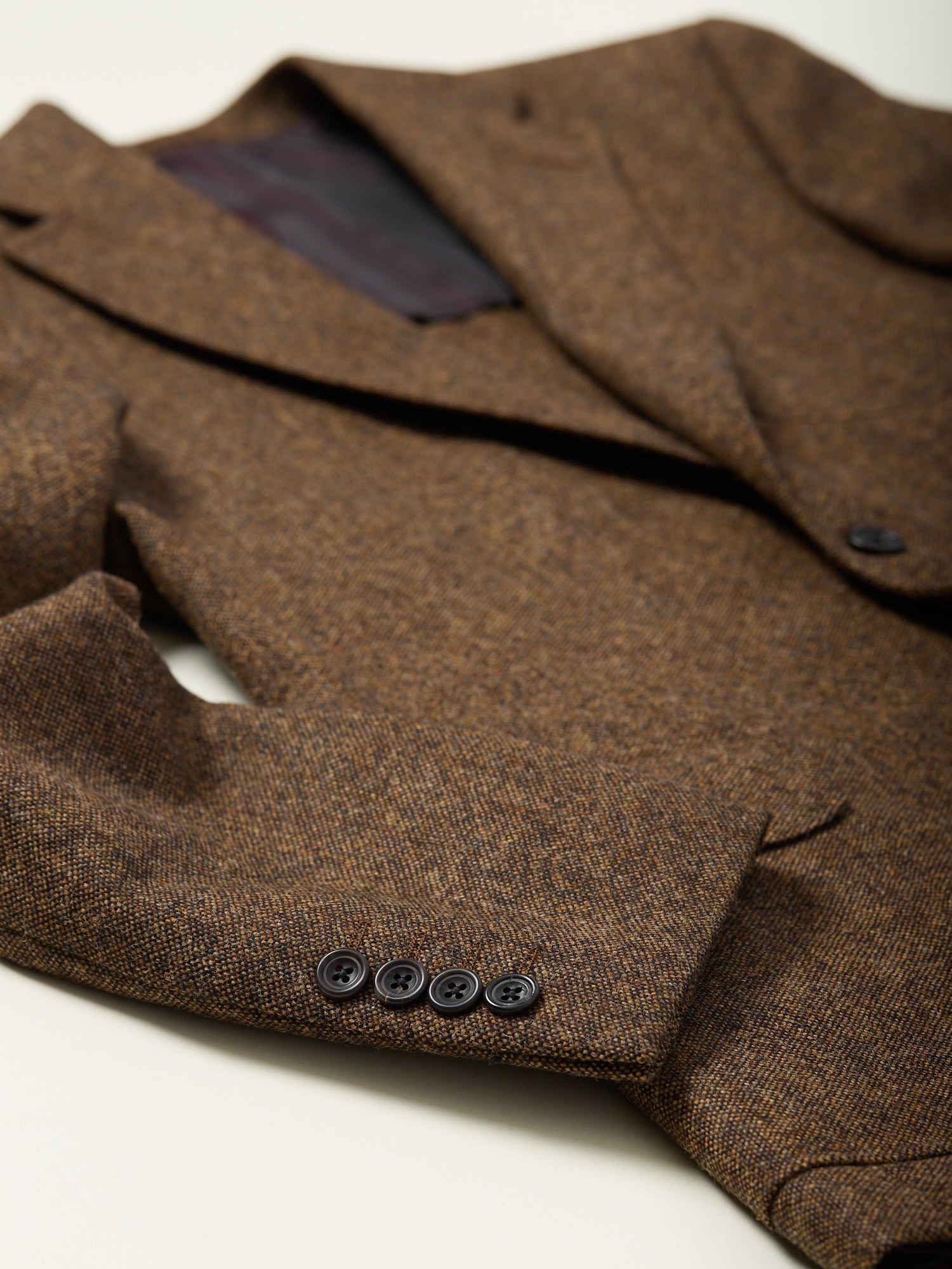 Gunton Shetland Donegal Tweed Jacket Brown