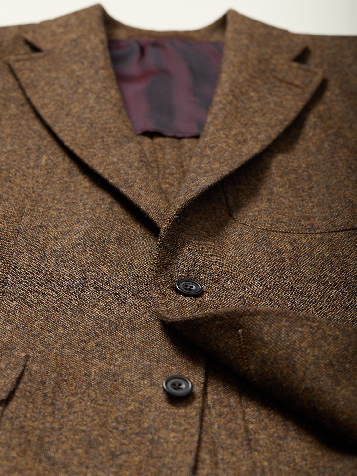 Gunton Shetland Donegal Tweed Jacket Brown