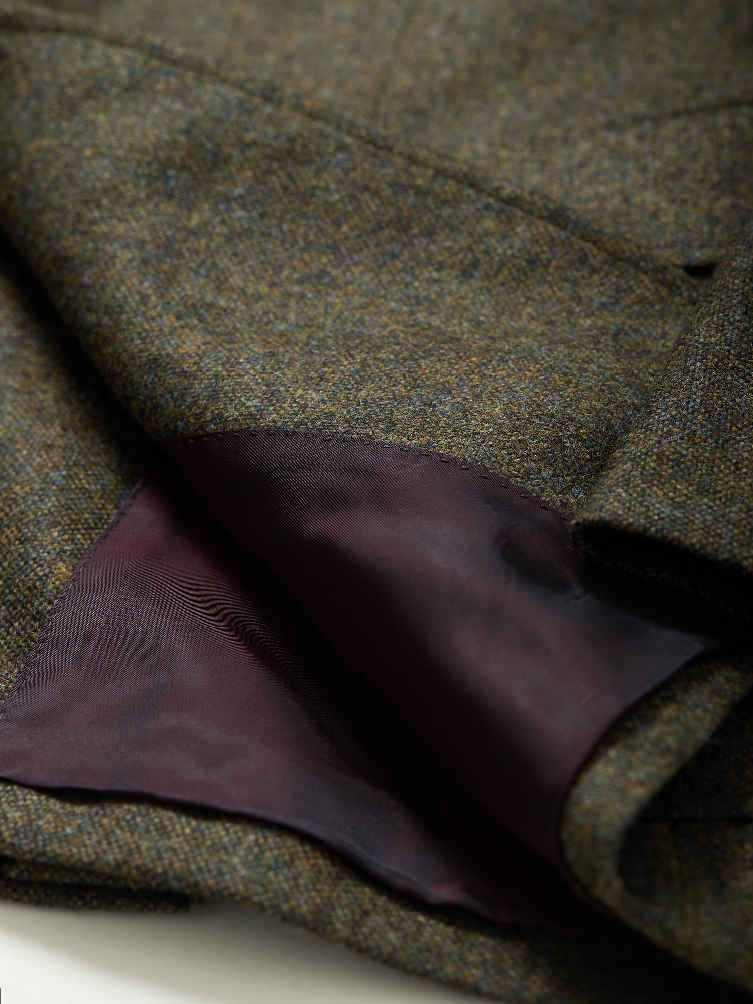 Gunton Shetland Donegal Tweed Jacket Green