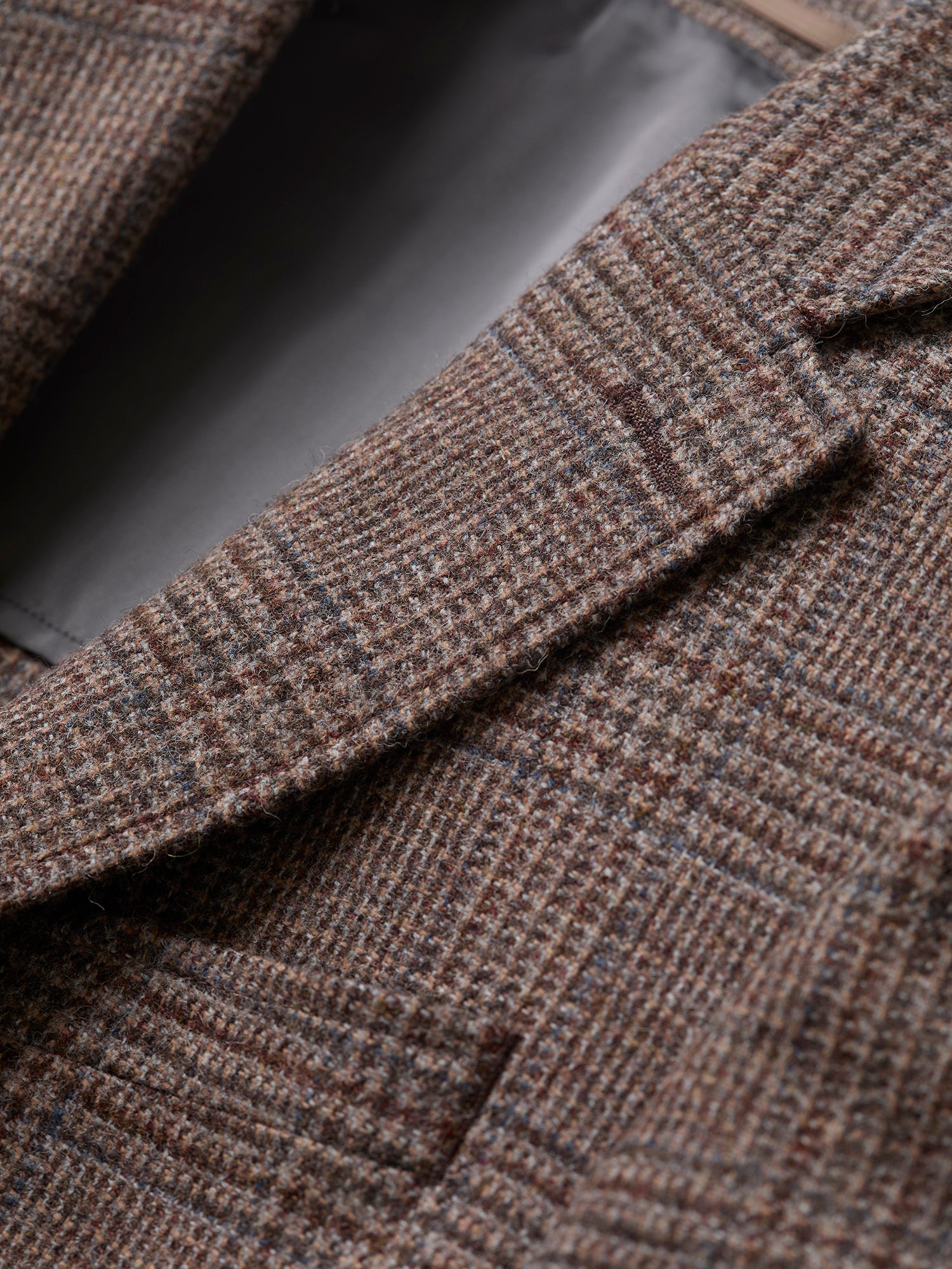 Gunton Shetland Glencheck Tweed Jacket Brown