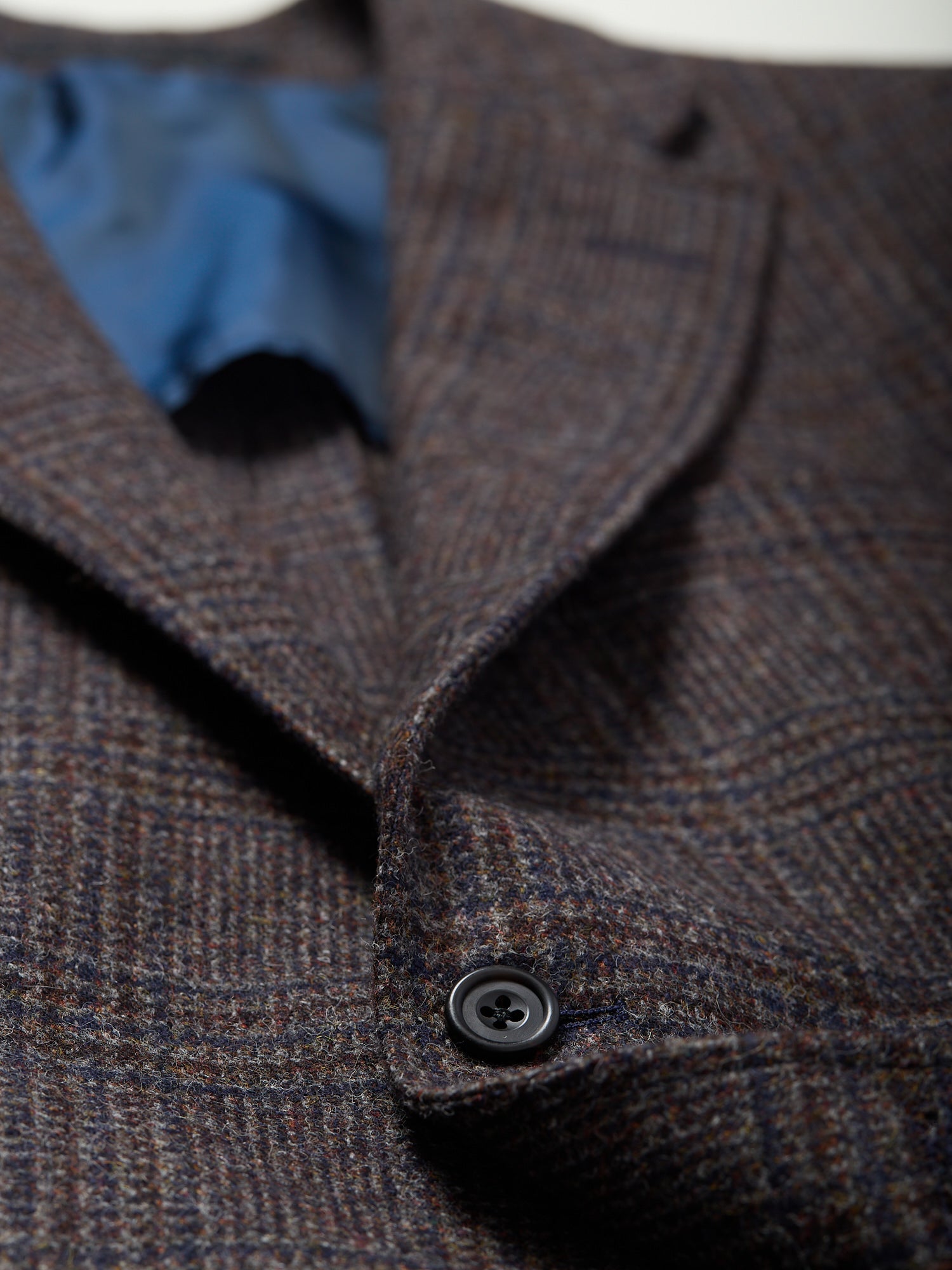Gunton Shetland Glencheck Tweed Jacket Dk Brown