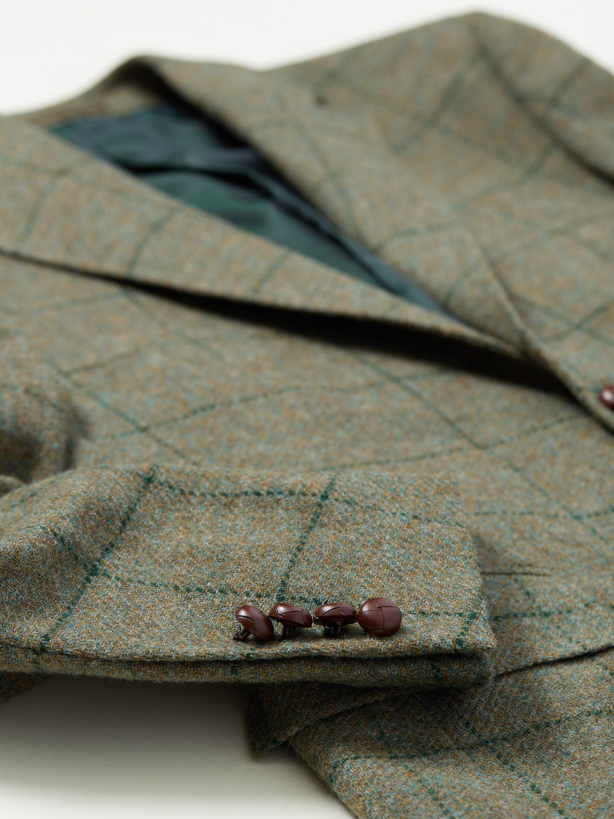 Gunton Shetland Tweed Jacket Rustic Green WP