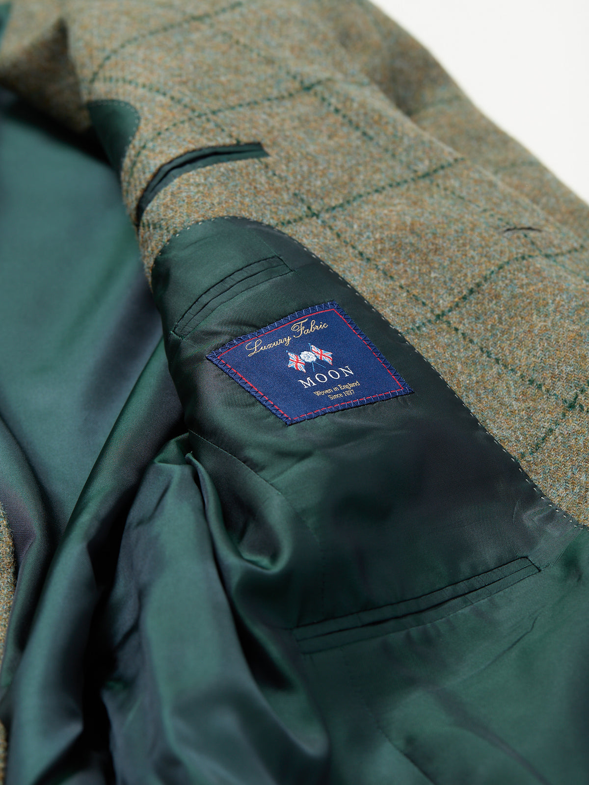 Gunton Shetland Tweed Jacket Rustic Green WP