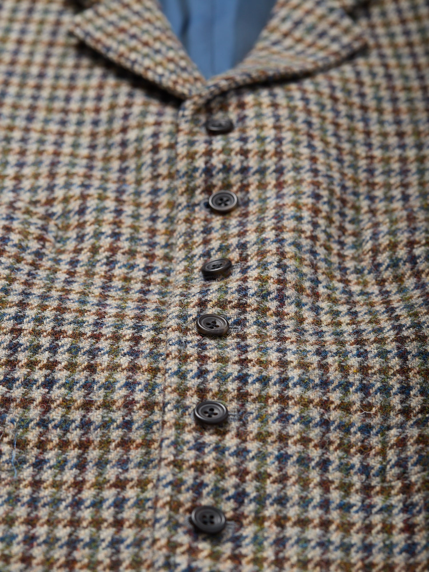 Buckenham Harris Tweed Waistcoat Grey Gunclub