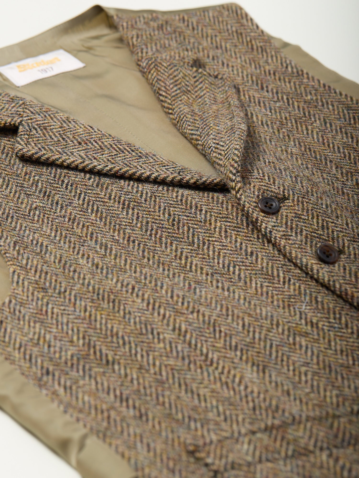 Harris Tweed 3-piece Suit Beige Herringbone