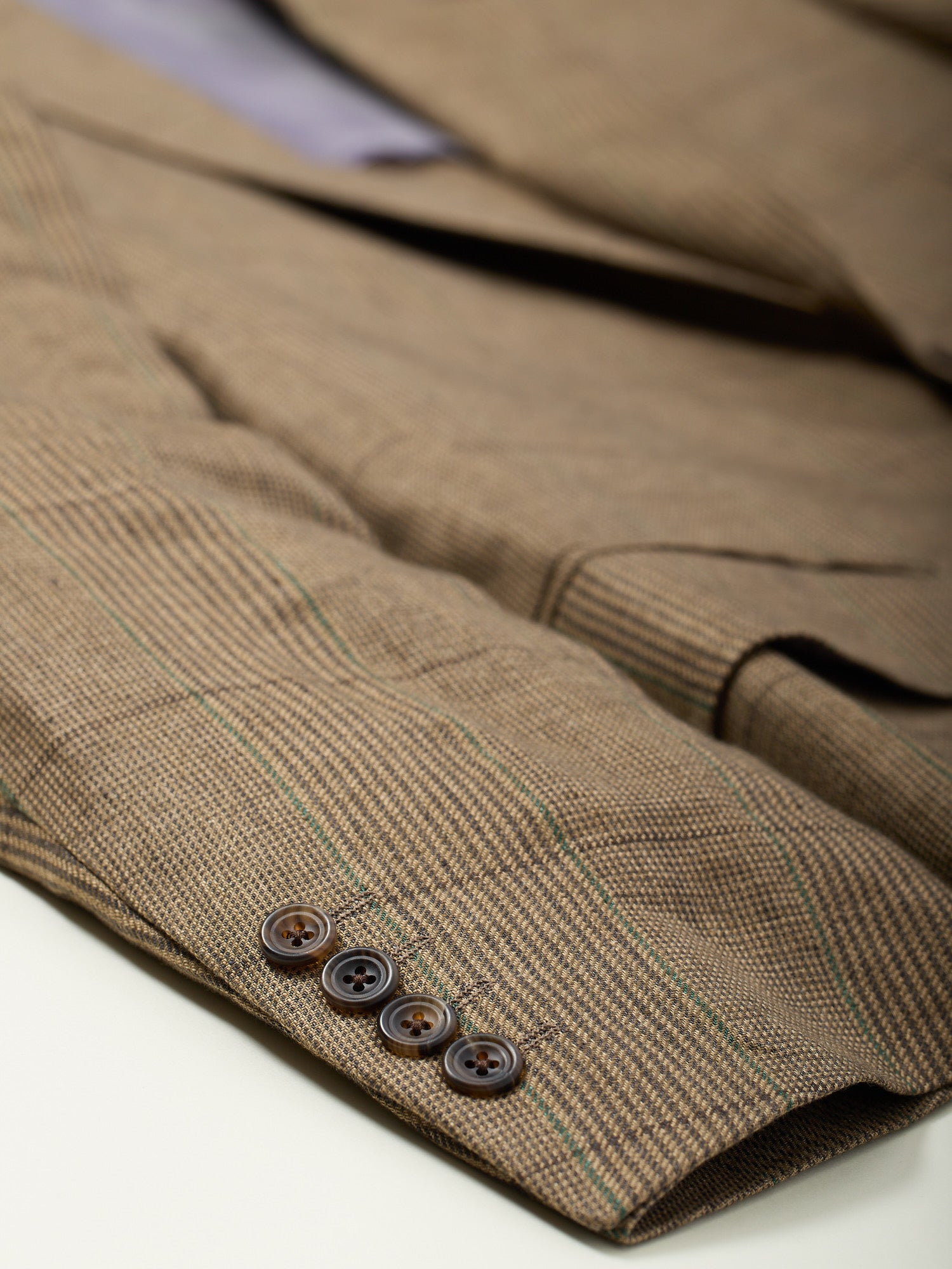 Gunton Russel Check Linen Jacket Brocéliande