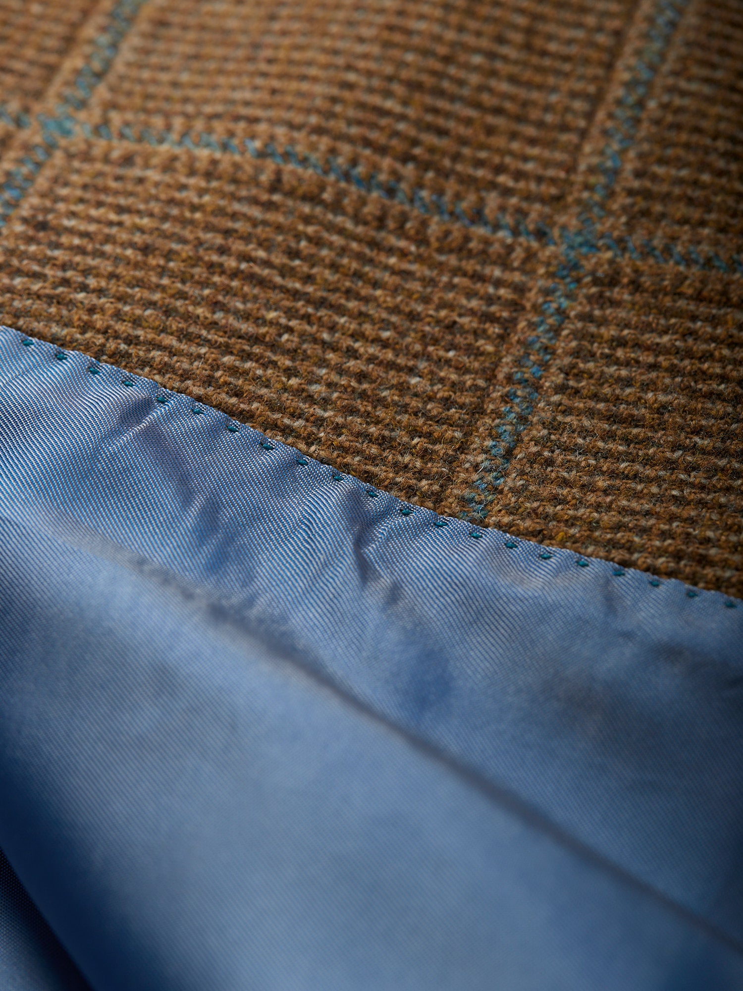 Hacking Saxony Tweed Jacket Brown Windowpane