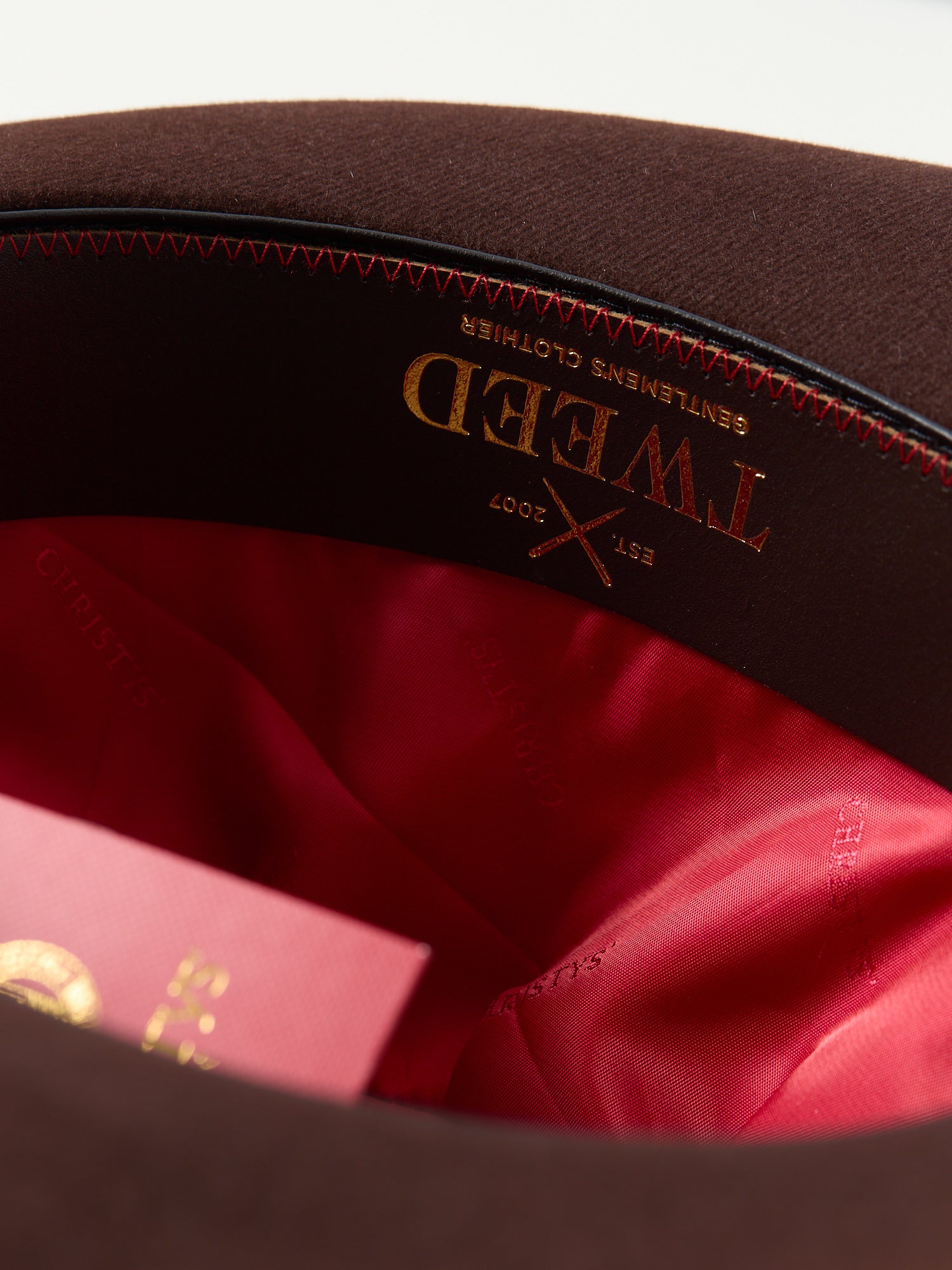 Tweed Collab Fur Felt Trilby Hat Sable