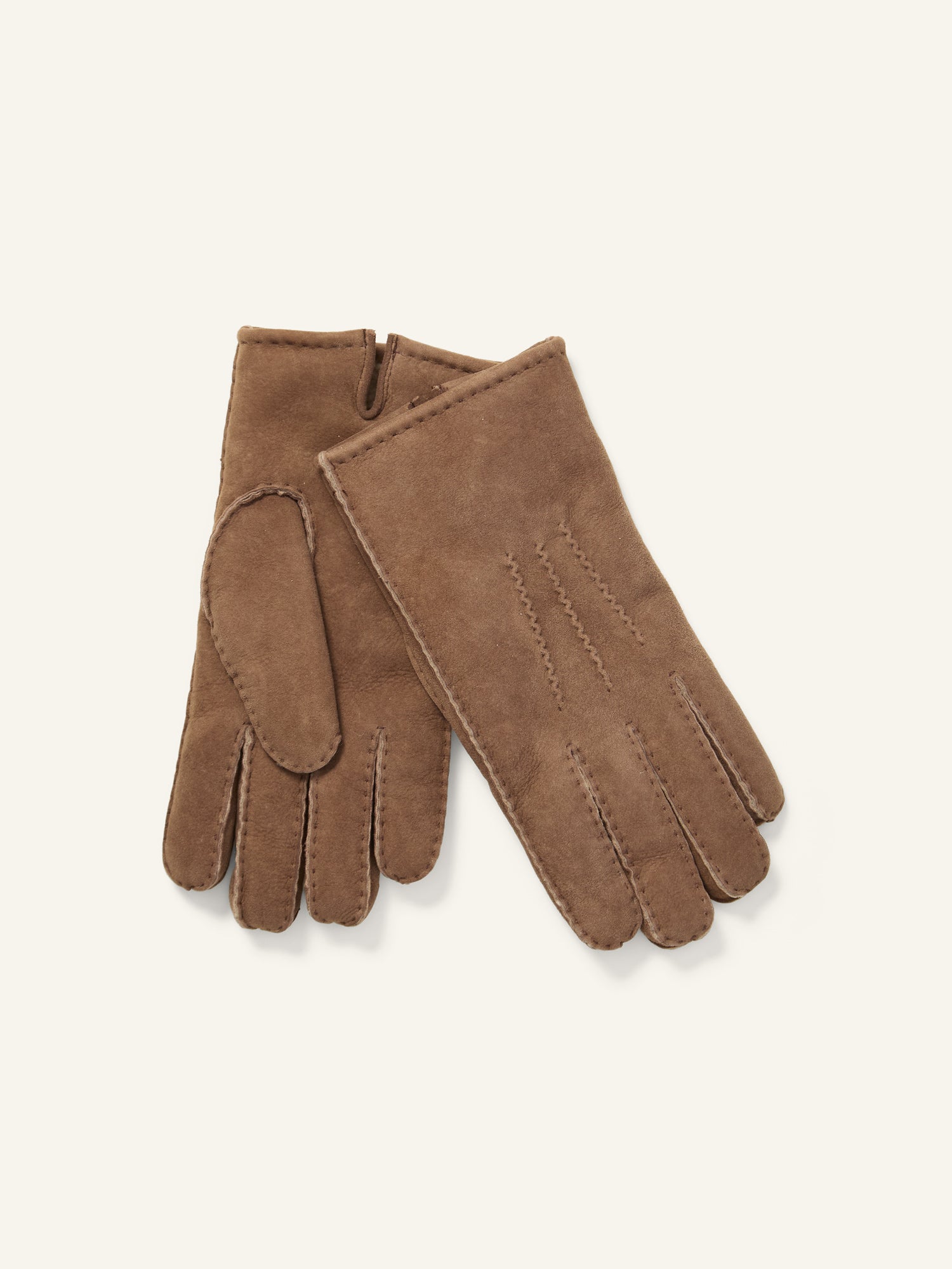 Lambskin Shearling Gloves Mahogany