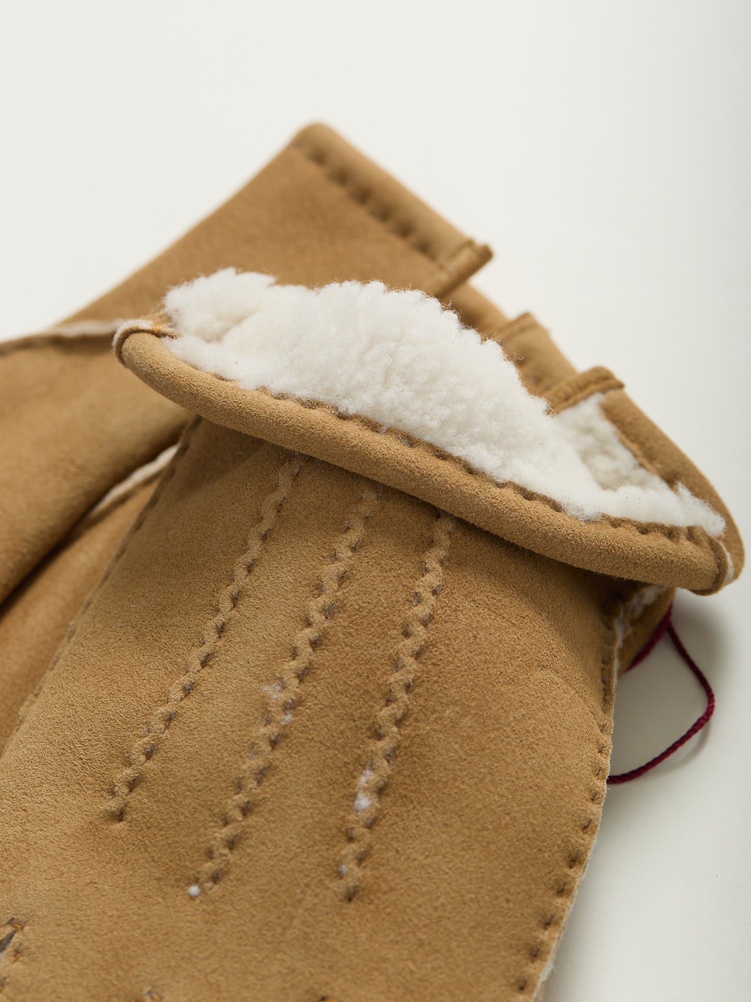 Lambskin Shearling Gloves Camel