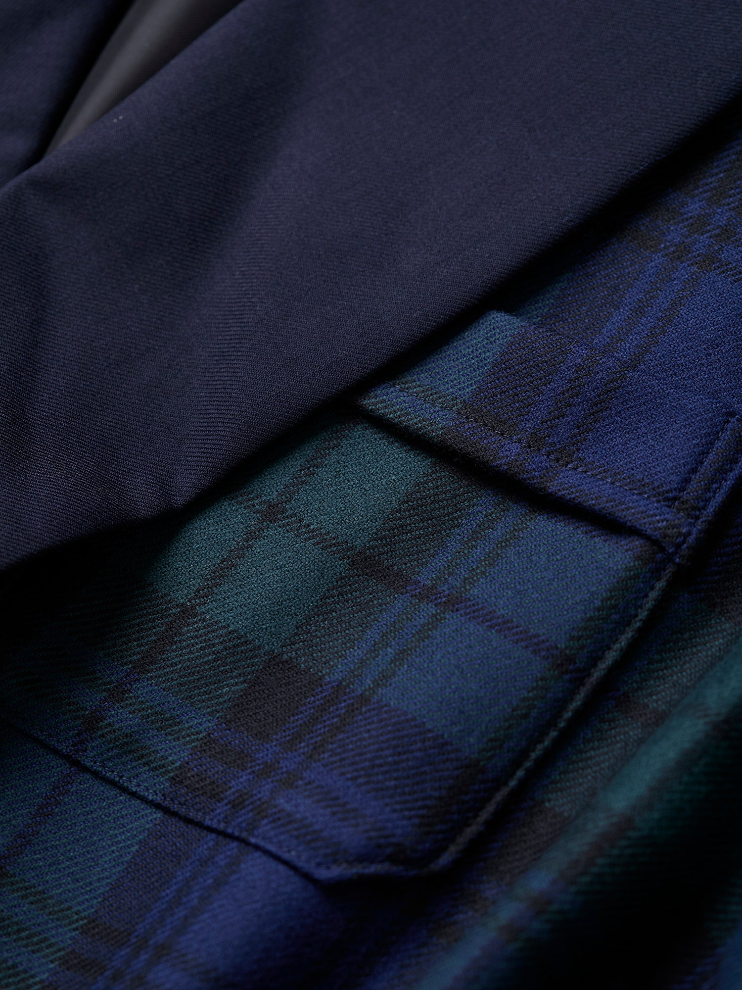 Wool Smoking Jacket Black Watch