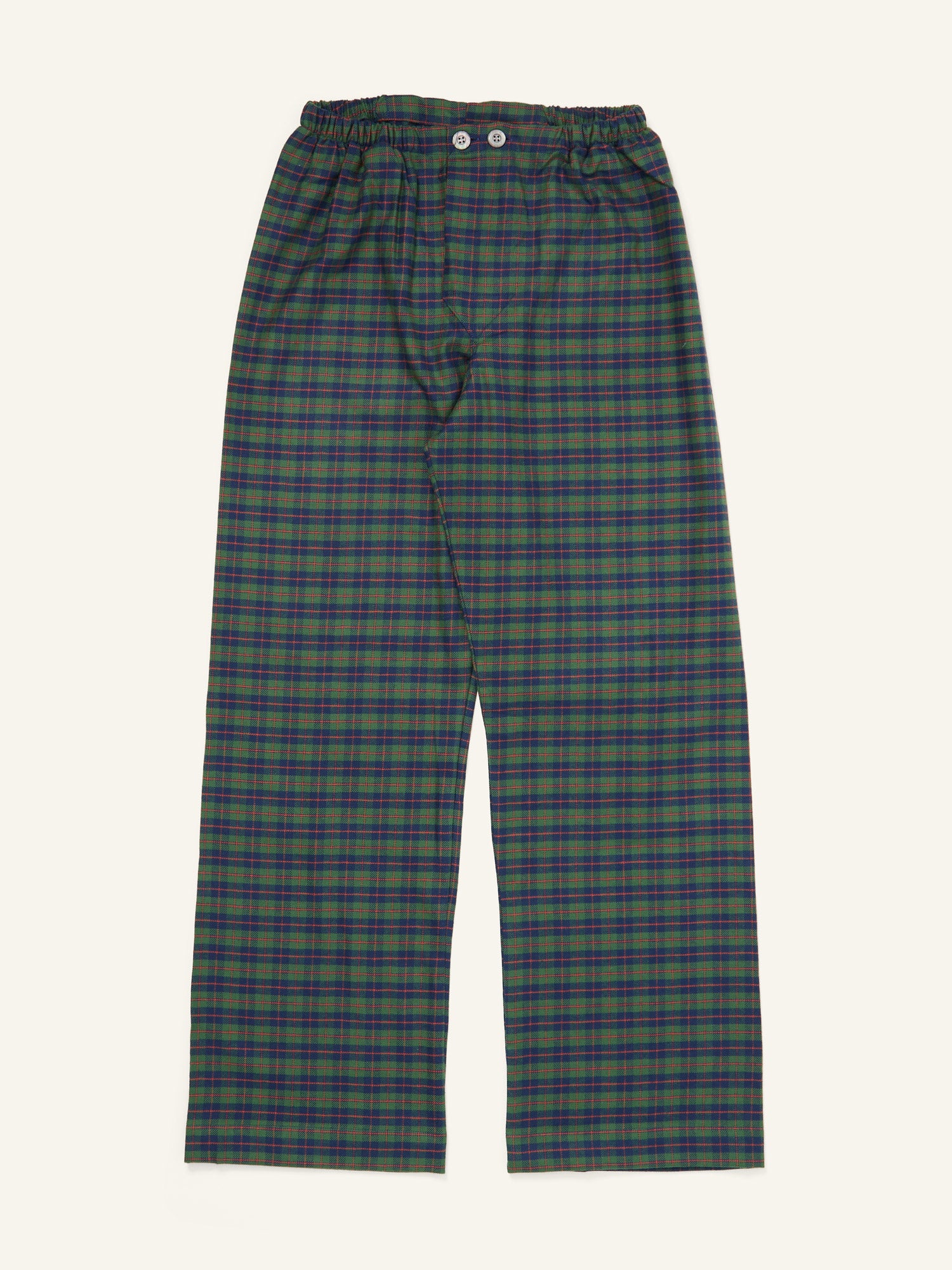 Brushed Cotton Pyjamas Green Plaid