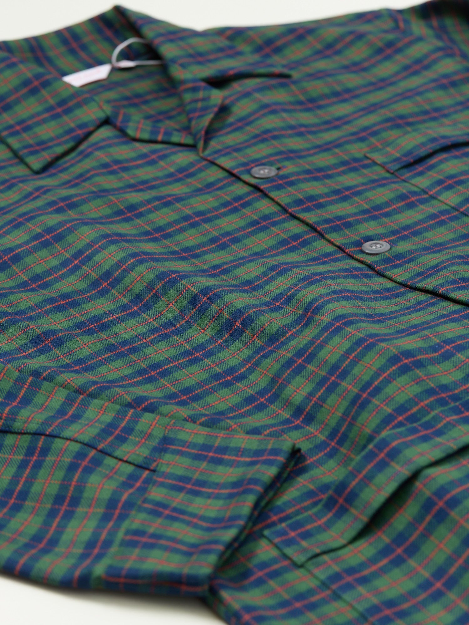 Brushed Cotton Pyjamas Green Plaid