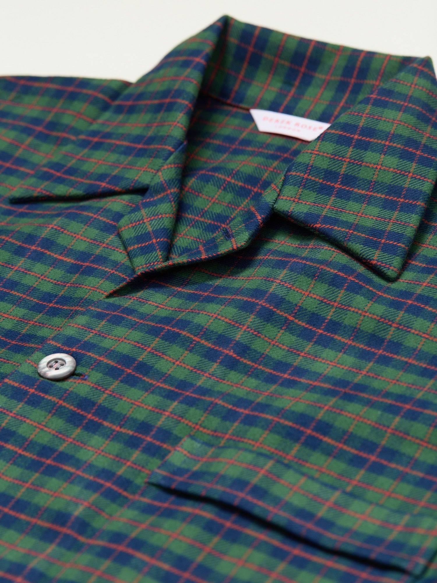 Brushed Cotton Pyjamas Green Plaid