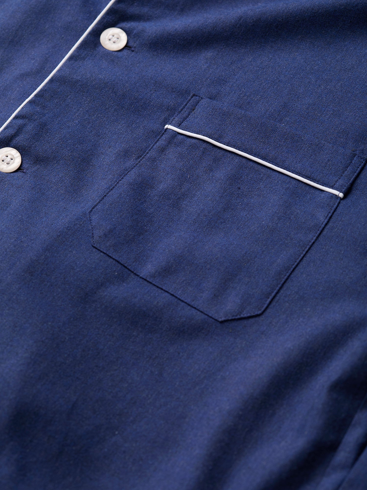 Piped Brushed HB Pyjamas Navy