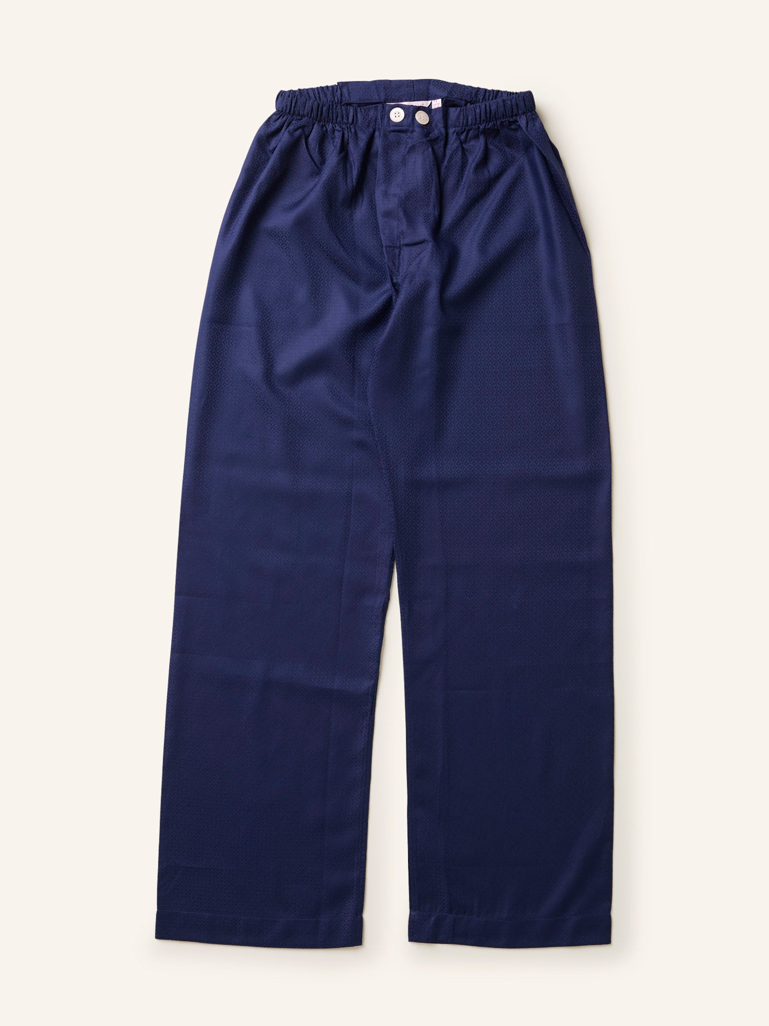 Jacquard Cotton Pyjamas Navy