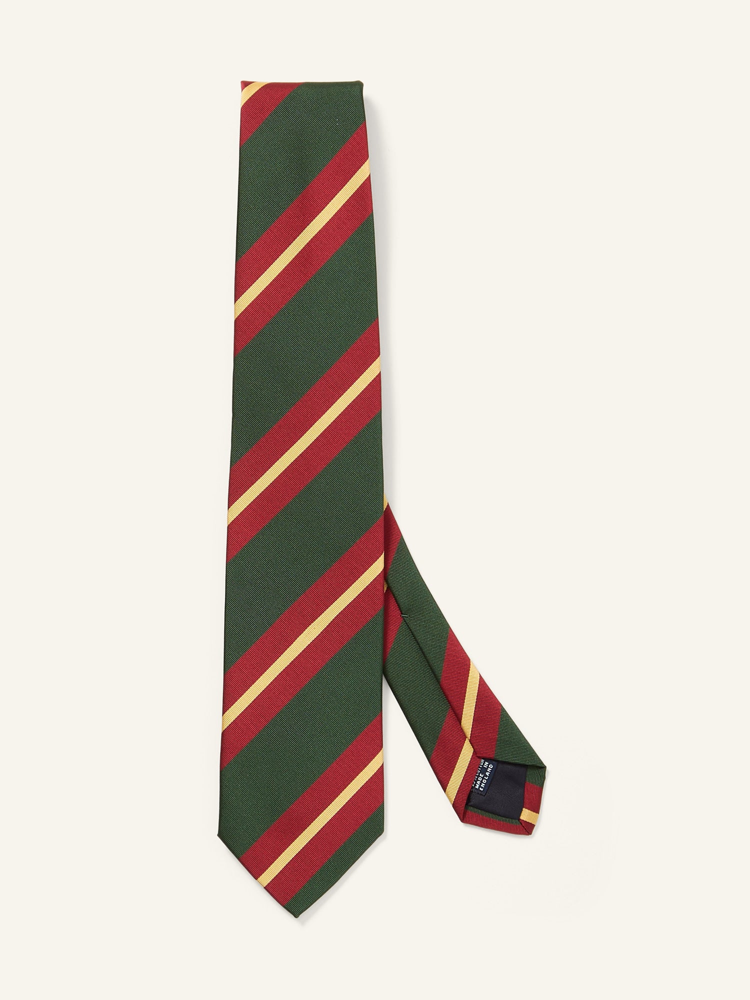 Sandwich Stripe Mogador Tie Green & Red