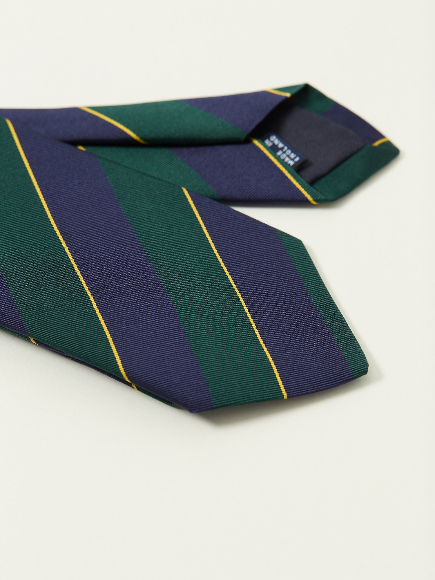 Line Stripe Mogador Tie Navy, Green & Yellow
