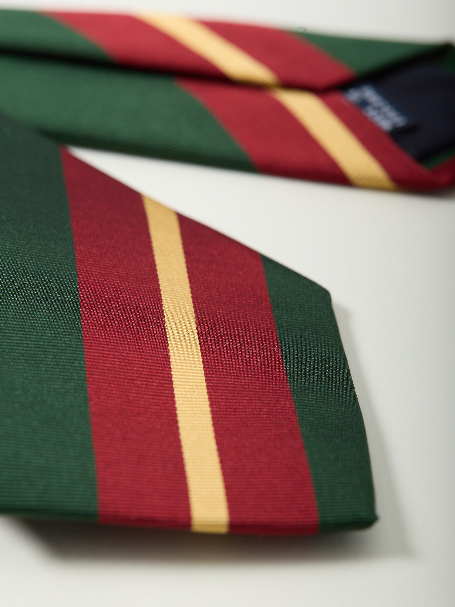 Sandwich Stripe Mogador Tie Green & Red