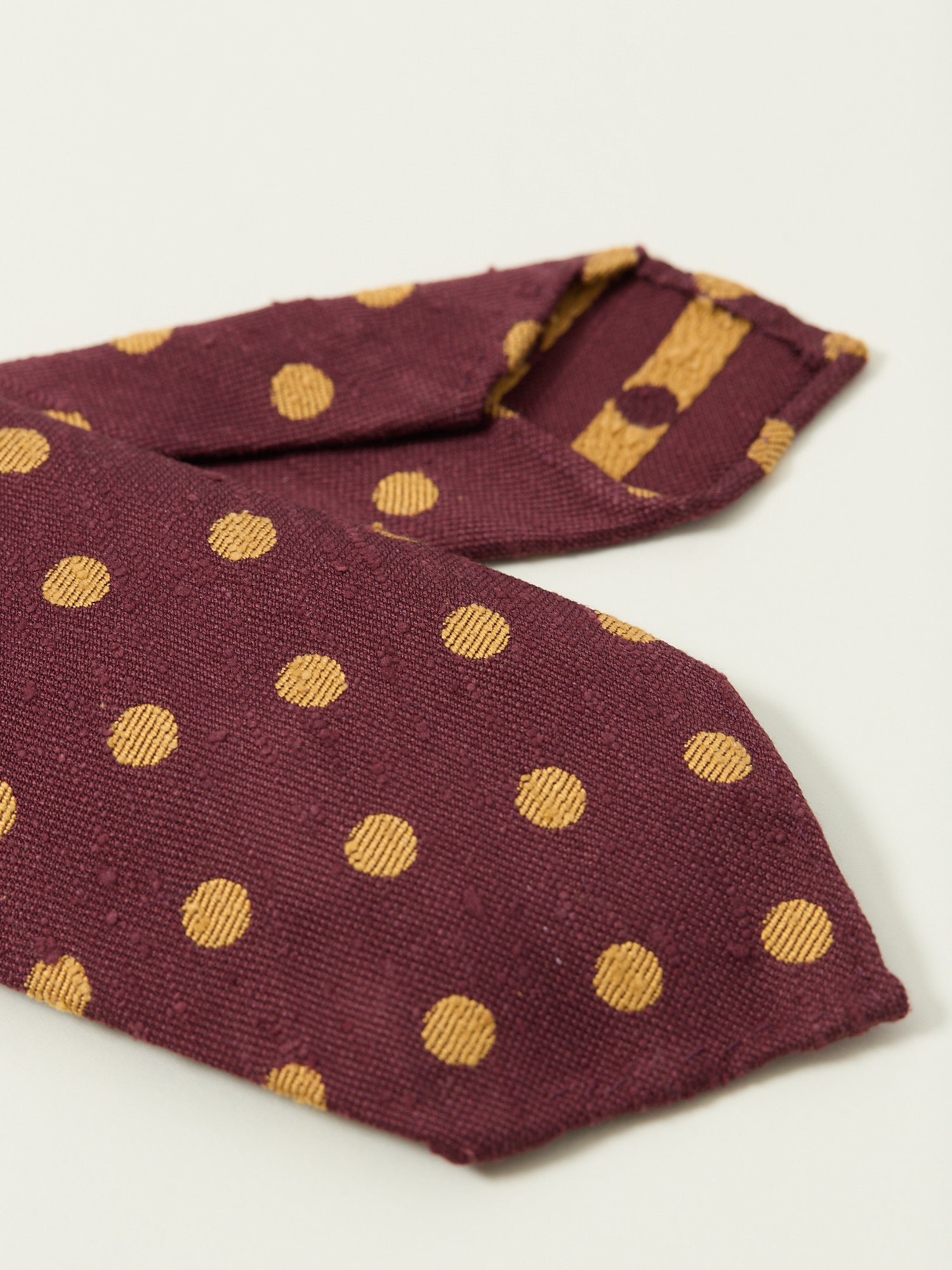 Shantung Spot Pattern Silk Tie Burgundy