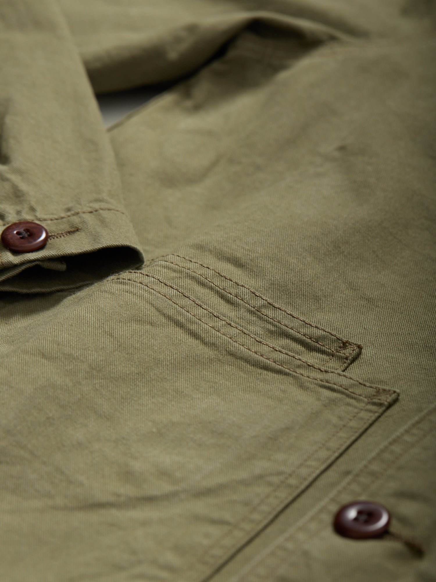 Twill Fatigue Jacket Khaki