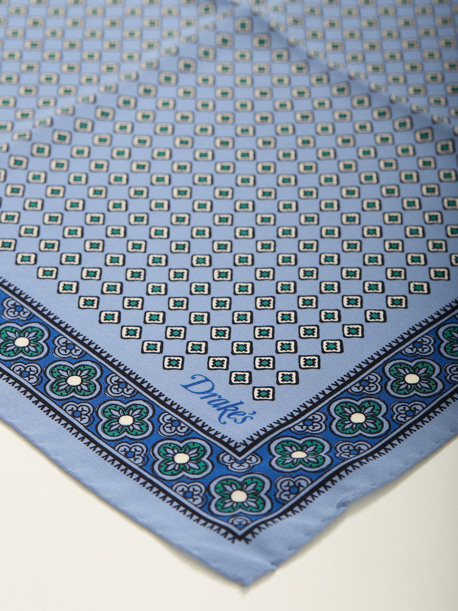 Vintage Pocket Square Blue