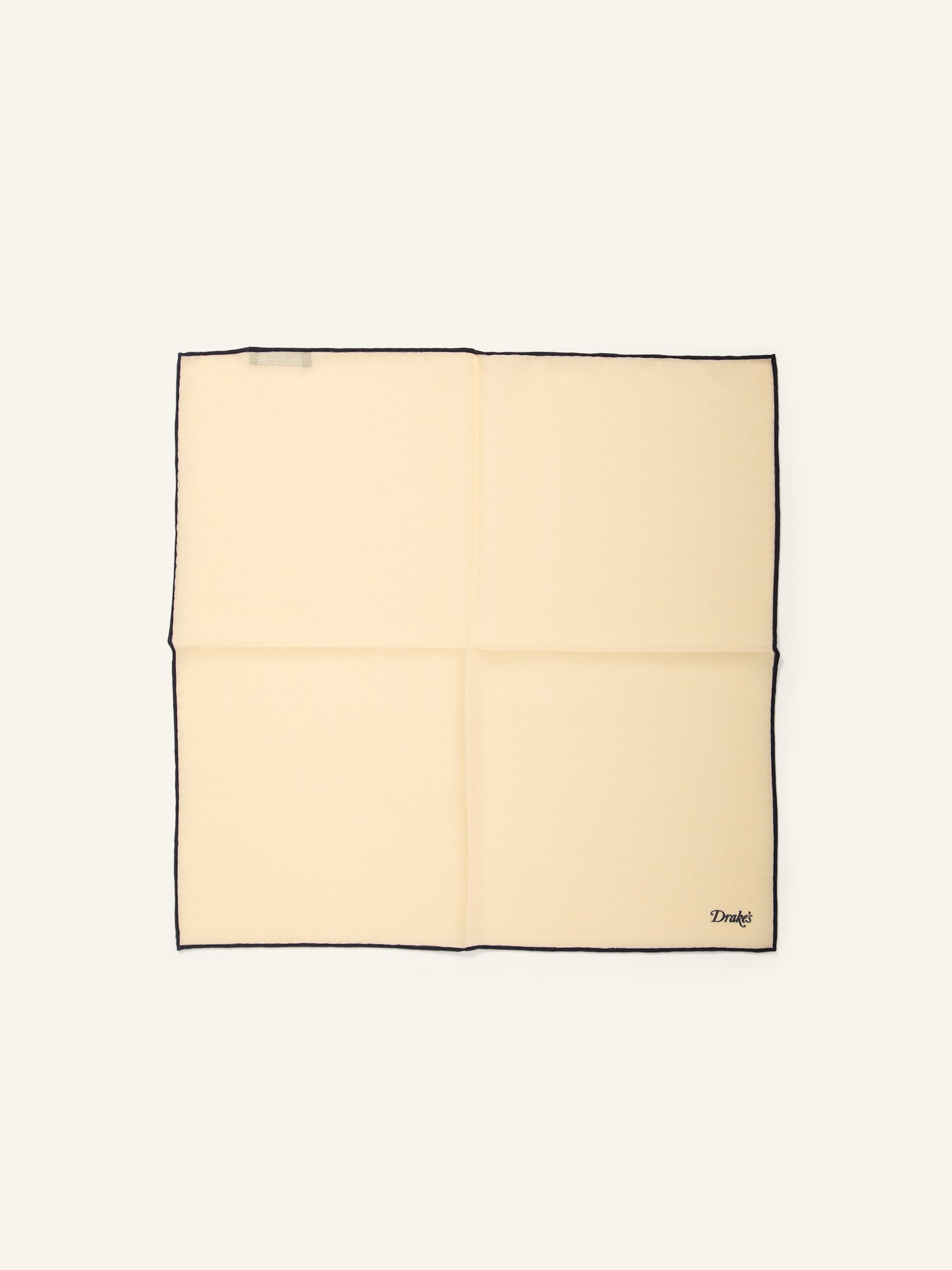 Shoe String Wool/Silk Pocket Square Navy