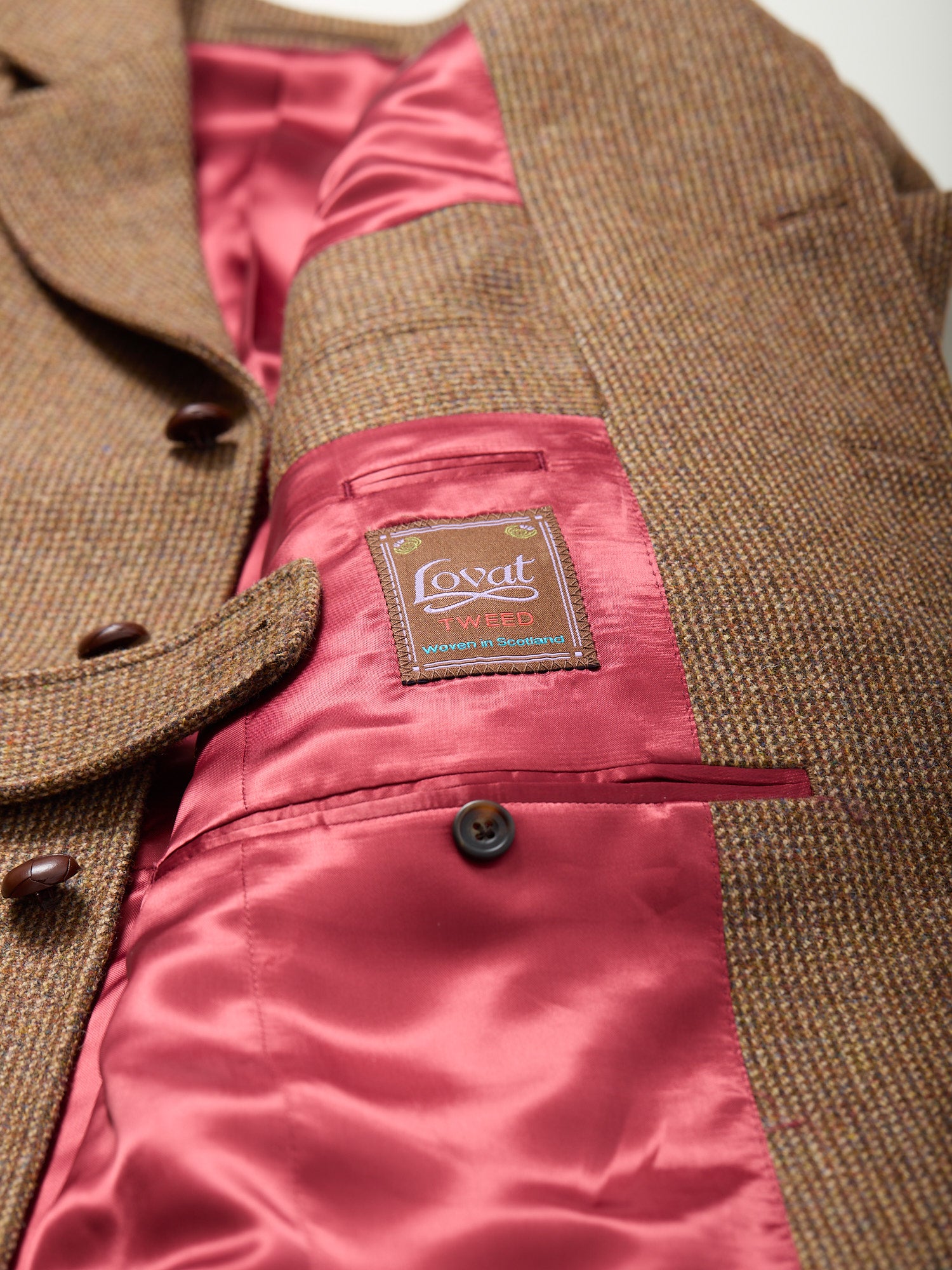 Full Norfolk Tweed Jacket Tan Barleycorn